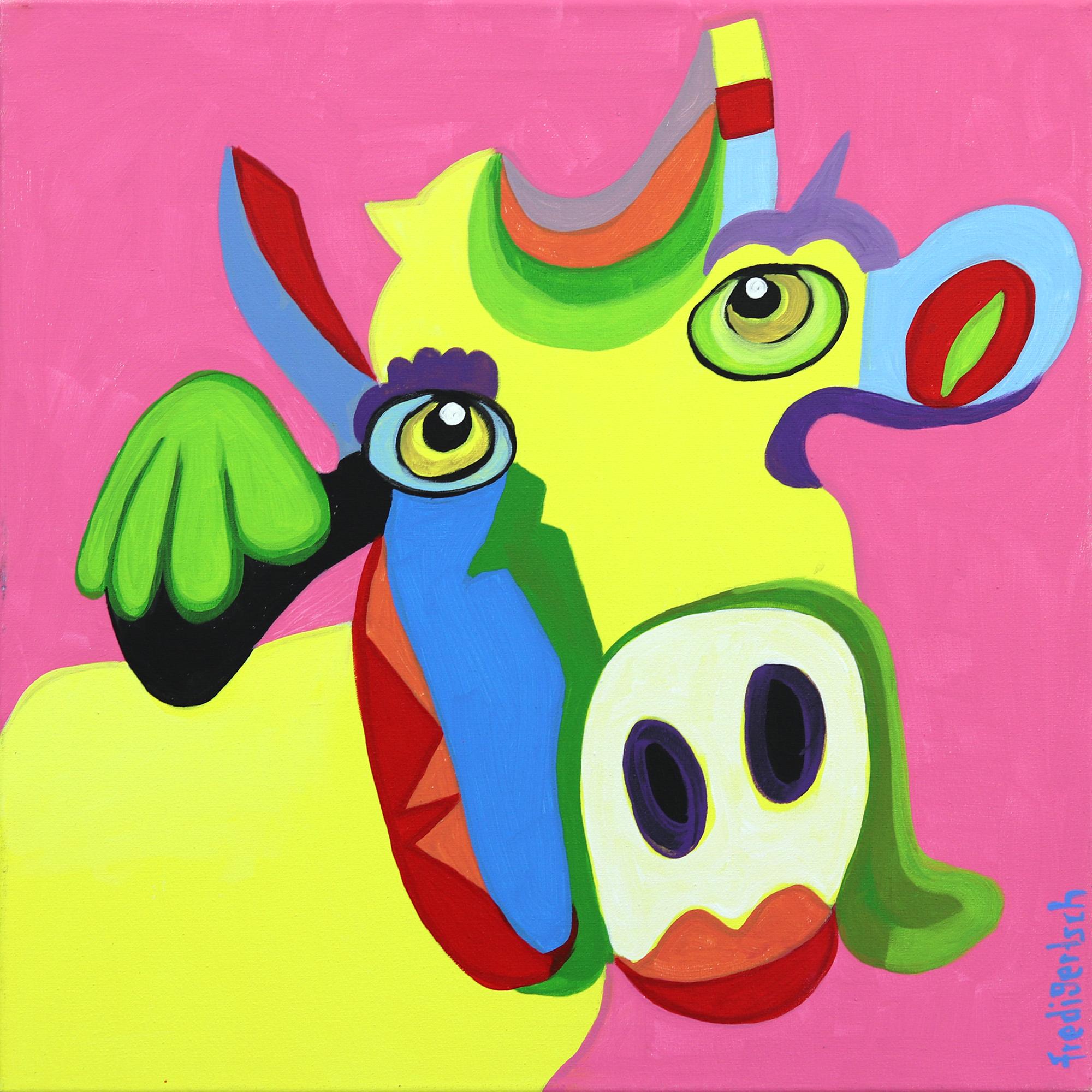 Fredi Gertsch Animal Painting - Radiant Roberta