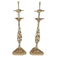 Fredric Cooper Metal Lamps (hand painted)