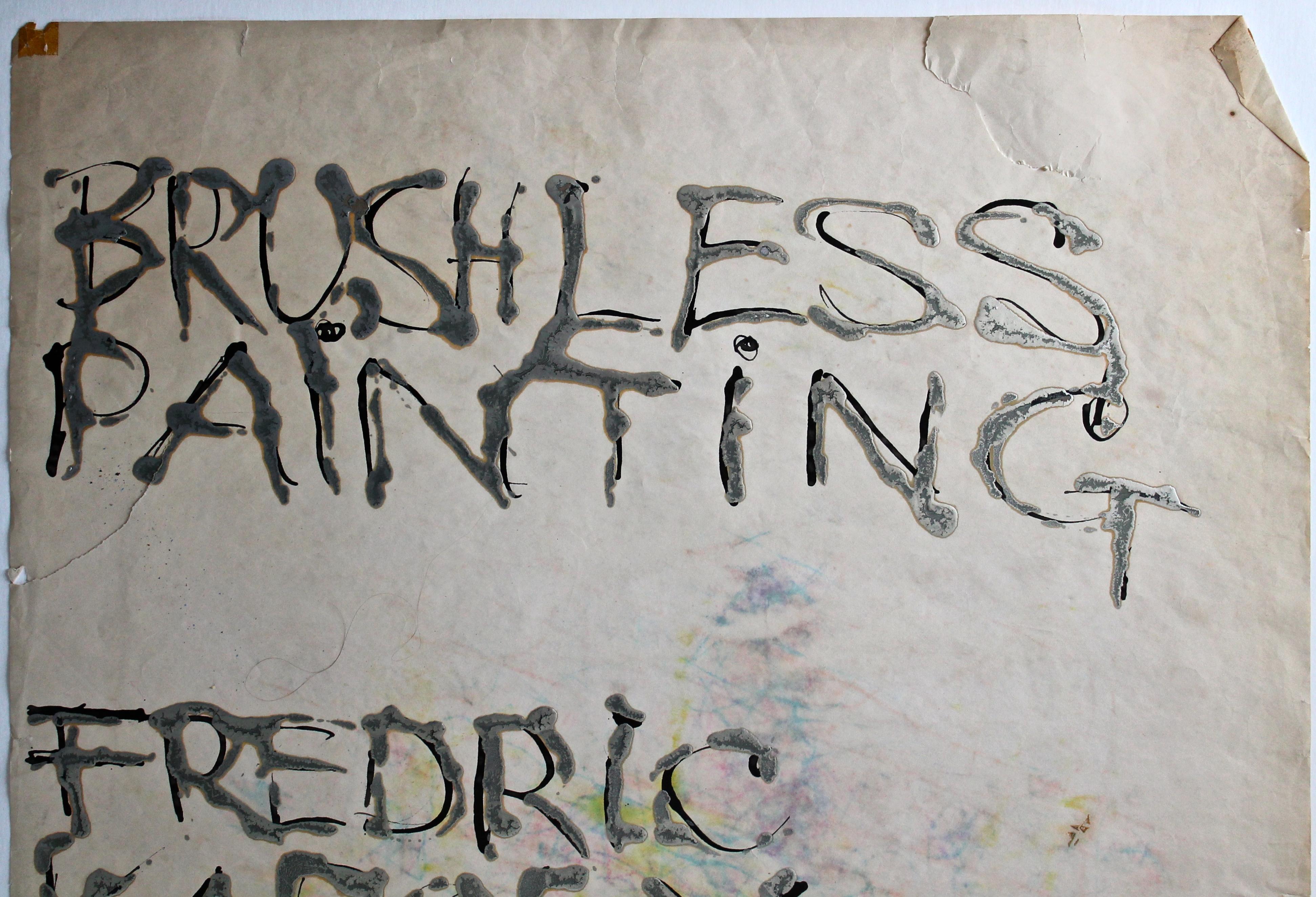 Americano Fredric Karoly Espressionista astratto 1961 Allan Stone Gallery Poster Disegno in vendita