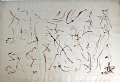 Fredric Karoly Abstract Expressionist Ink/Paper 1960