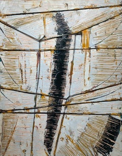 Black Boom w/ Twine (Abstract Expressionist painting)