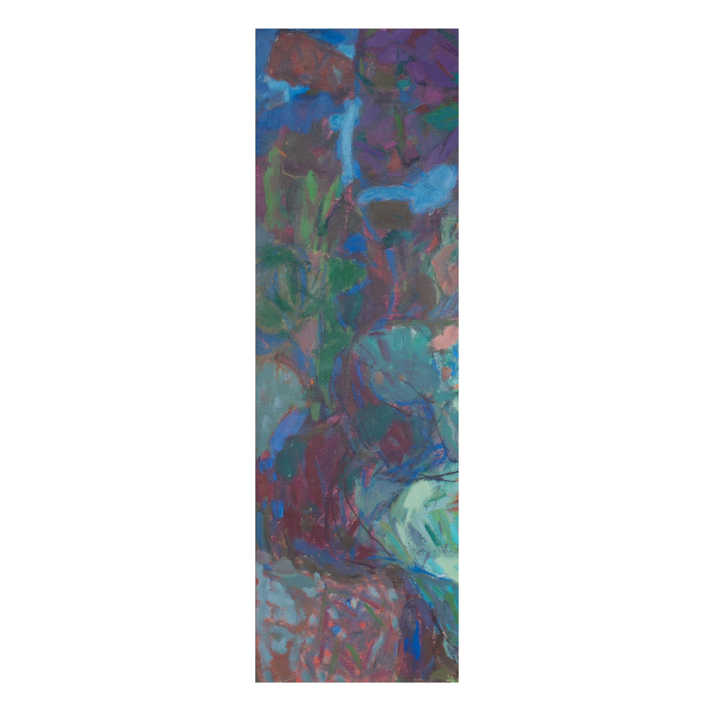 Un gran óleo sobre lienzo expresionista abstracto estadounidense del artista del noroeste del Pacífico Frederick Heidel ( 1915-2000), 