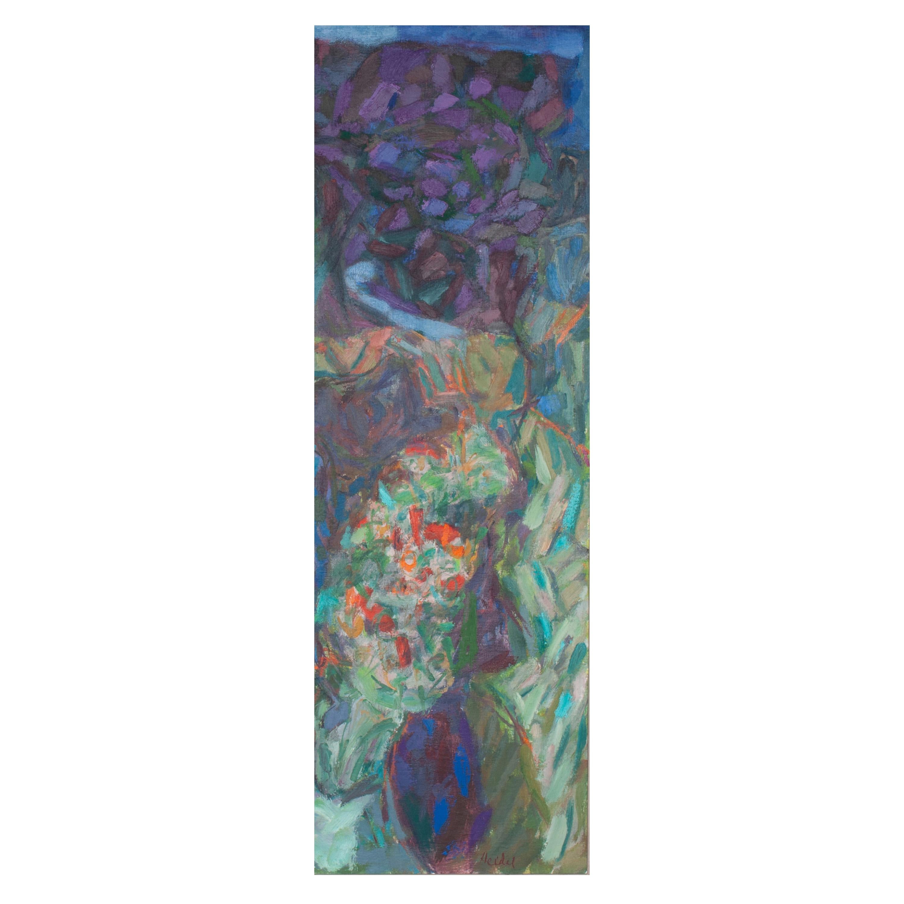 Gran cuadro al óleo expresionista abstracto americano 