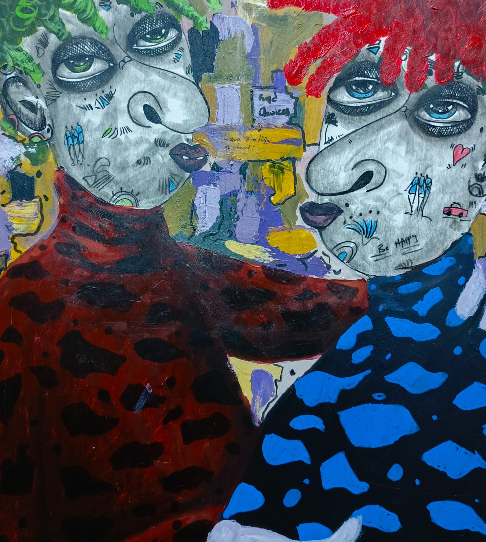 Conoce esto y conoce la paz - Siglo XXI, Contemporáneo, Neoexpresionismo, Personas en venta 1