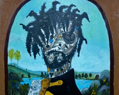 Solitude 1 - 21st Century, Contemporary, Neo-Expressionism, Mixed Media, Africa