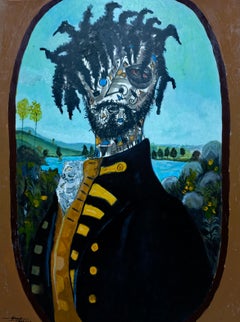 Solitude 1 - 21e siècle, Contemporain, Néo-expressionnisme, Technique mixte, Afrique