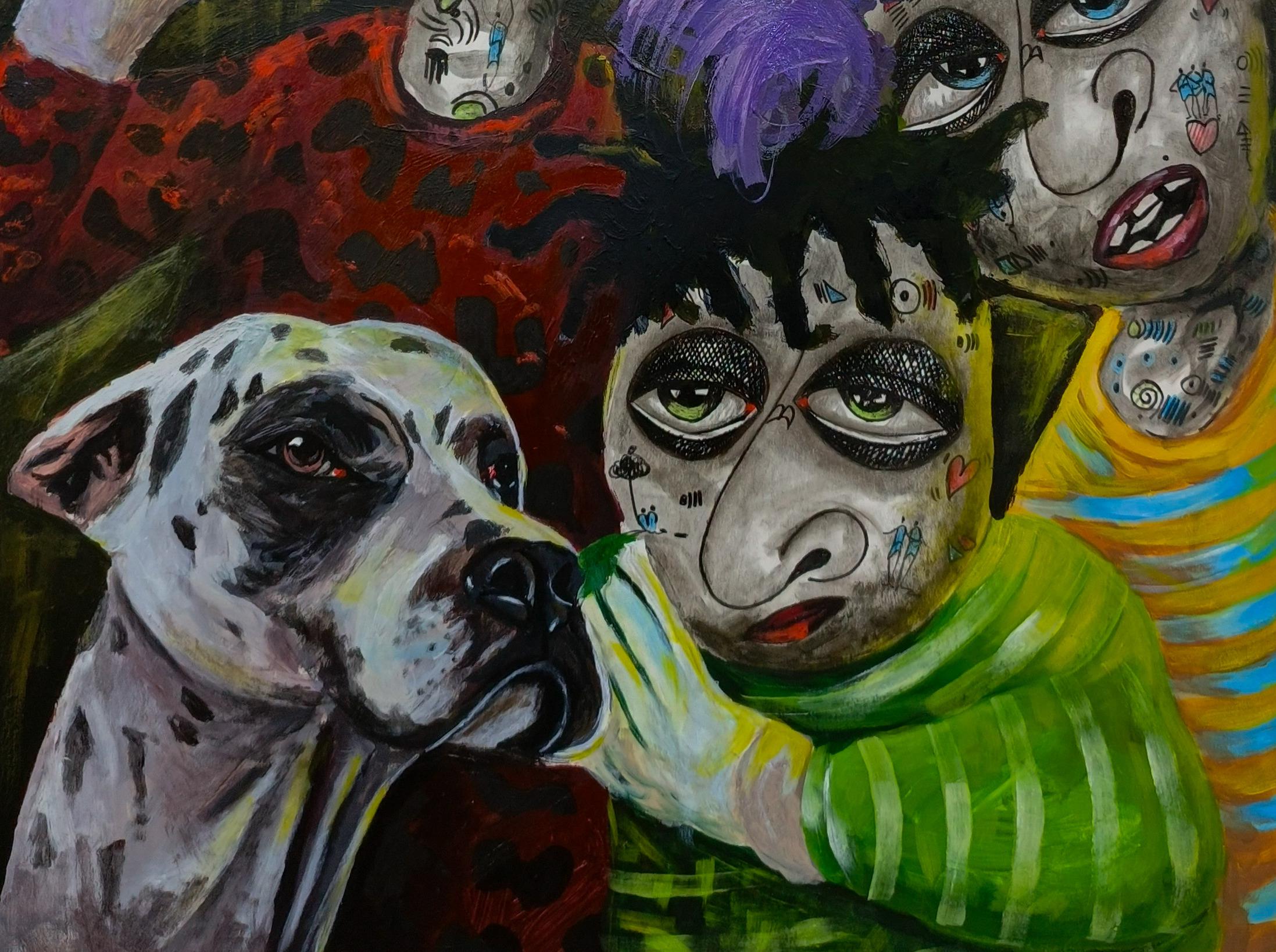 We Dem Boz - Siglo XXI, Contemporáneo, Neoexpresionismo, Técnica mixta, Personas - Painting Neoexpresionista de Fredrick Idele