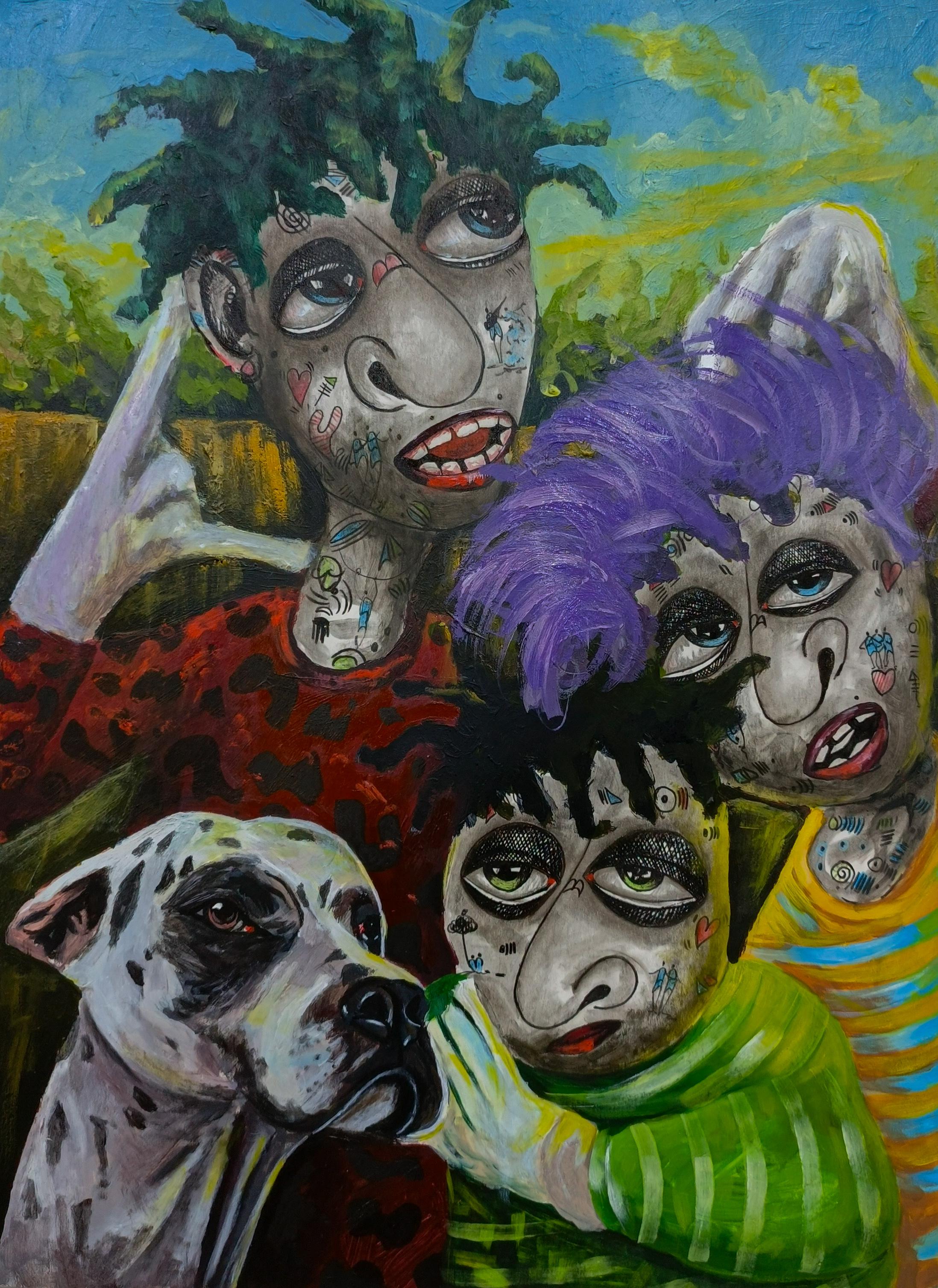 We Dem Boz - Siglo XXI, Contemporáneo, Neoexpresionismo, Técnica mixta, Personas