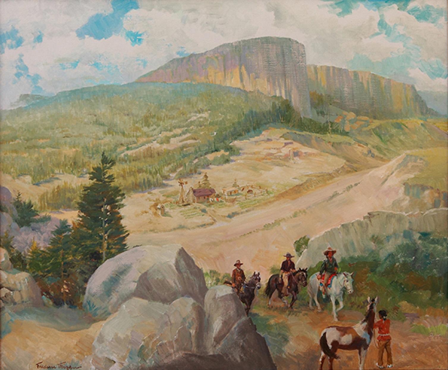 Before the Hunt - Realist Painting by Fredrick Mizen
