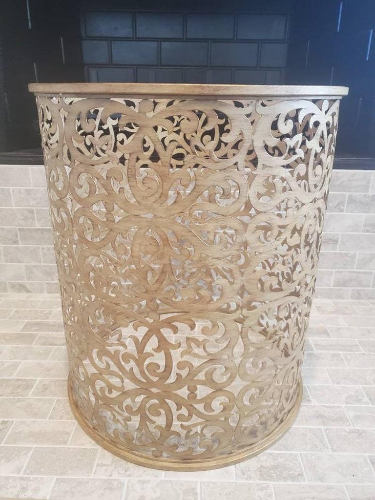 Fredrick Ramond Carabel Six Light Brushed Champagne Lantern at 1stDibs