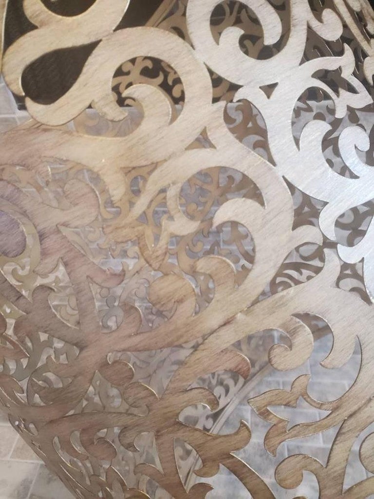 Fredrick Ramond Carabel Six Light Brushed Champagne Lantern at 1stDibs