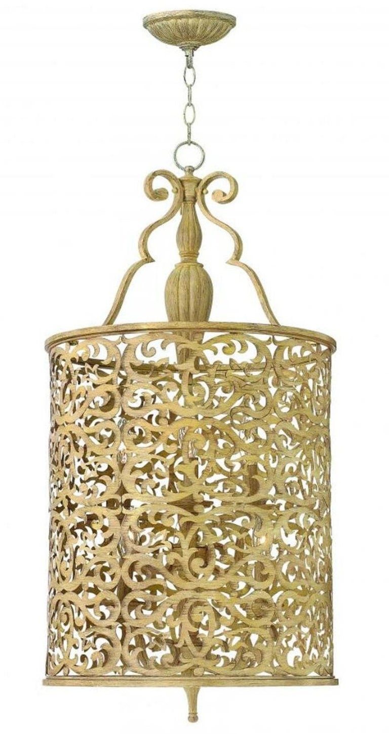 Fredrick Ramond Carabel Six Light Brushed Champagne Lantern at 1stDibs