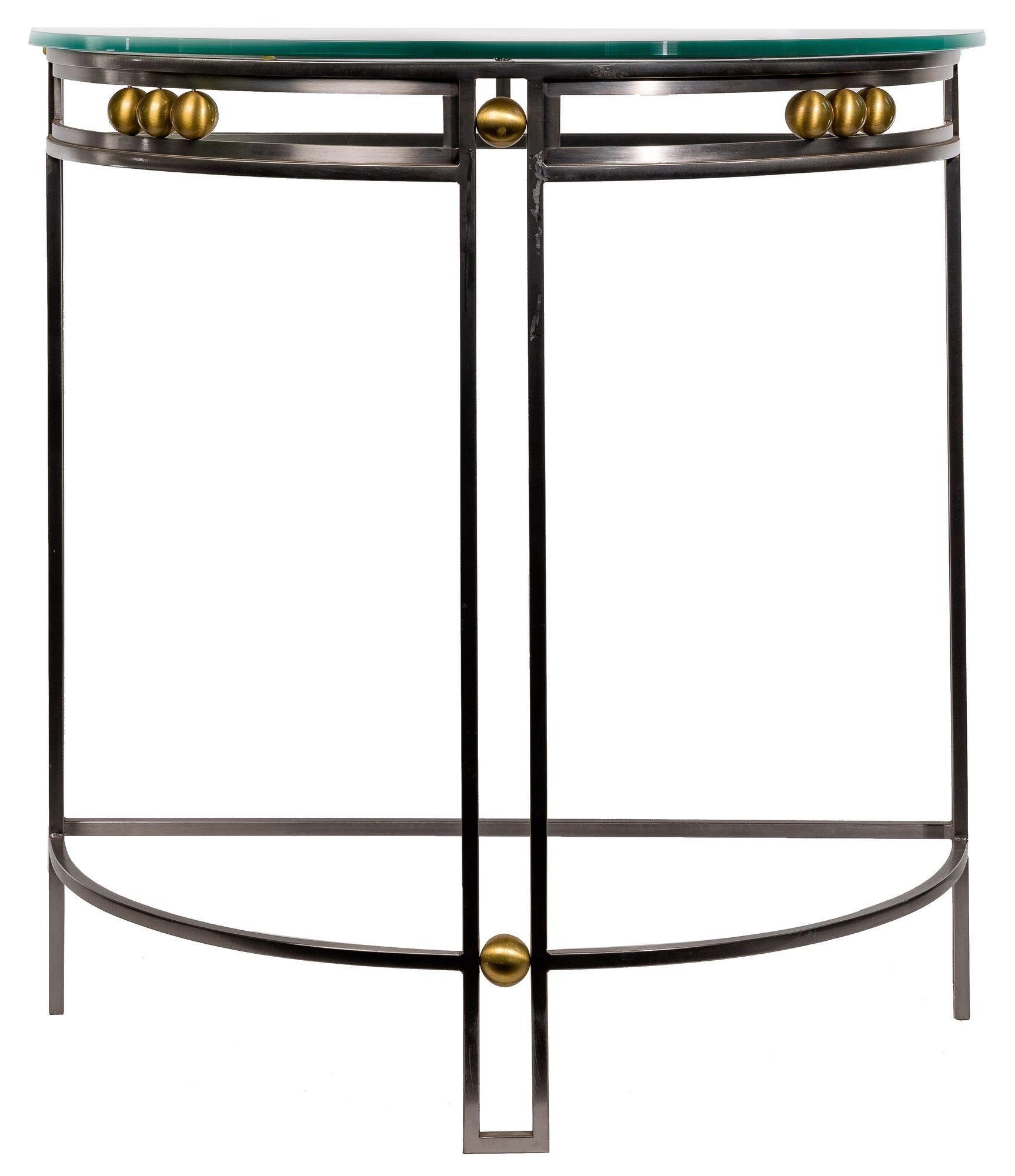 Late 20th Century Fredrick Ramond Mirror and Console Table For Sale