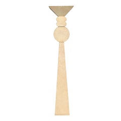 Fredrick Ramond Parchment Enamel Sculptural Floor Lamp/Torchiere