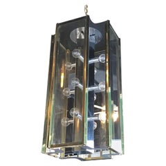 Fredrick Raymond 1970s Brass Large Foyer Modern Chandelier