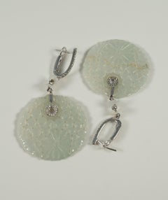 Pendientes Fredrick Sage de Jade y Diamantes