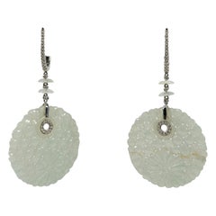 Pendientes Fredrick Sage de Jade y Diamantes