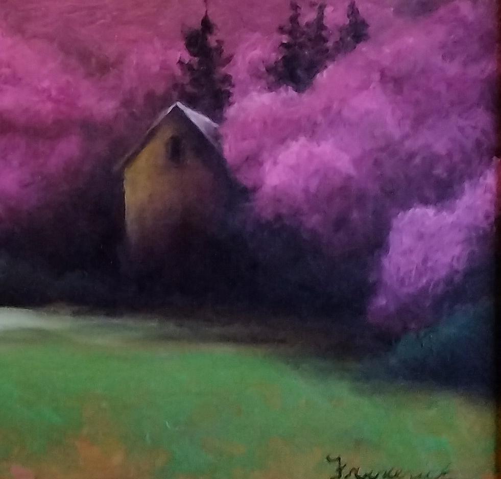 The Cottage , Tonalism, , Utah artist, Landscape, SW ART 21 under 21 - Painting by Fredrick Stephens