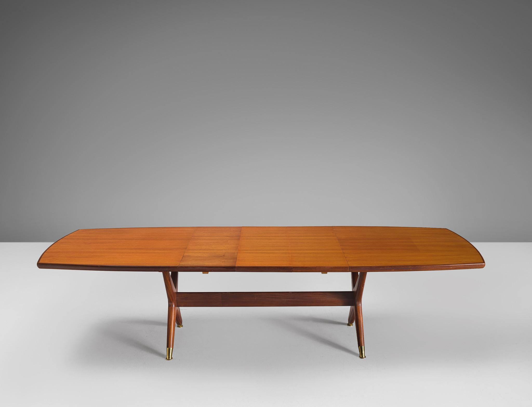Fredrik A. Kayser 'Captains' Extendable Dining Table in Teak and Mahogany 3