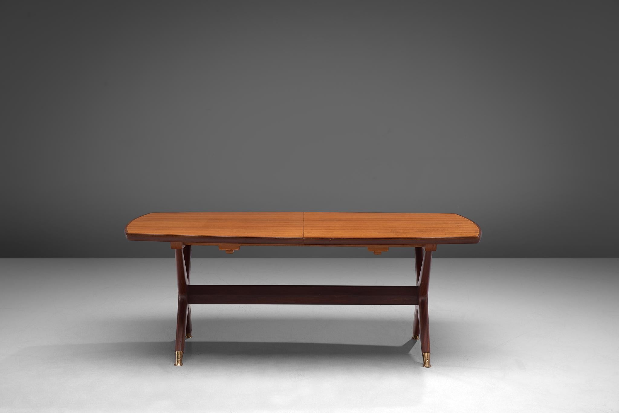 Fredrik A. Kayser 'Captains' Extendable Dining Table in Teak and Mahogany 6