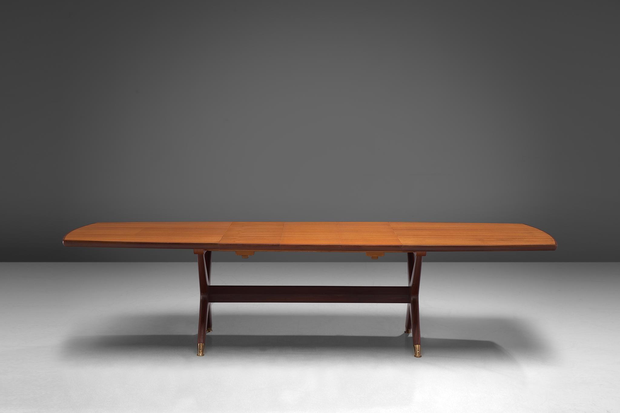 Fredrik A. Kayser 'Captains' Extendable Dining Table in Teak and Mahogany 8