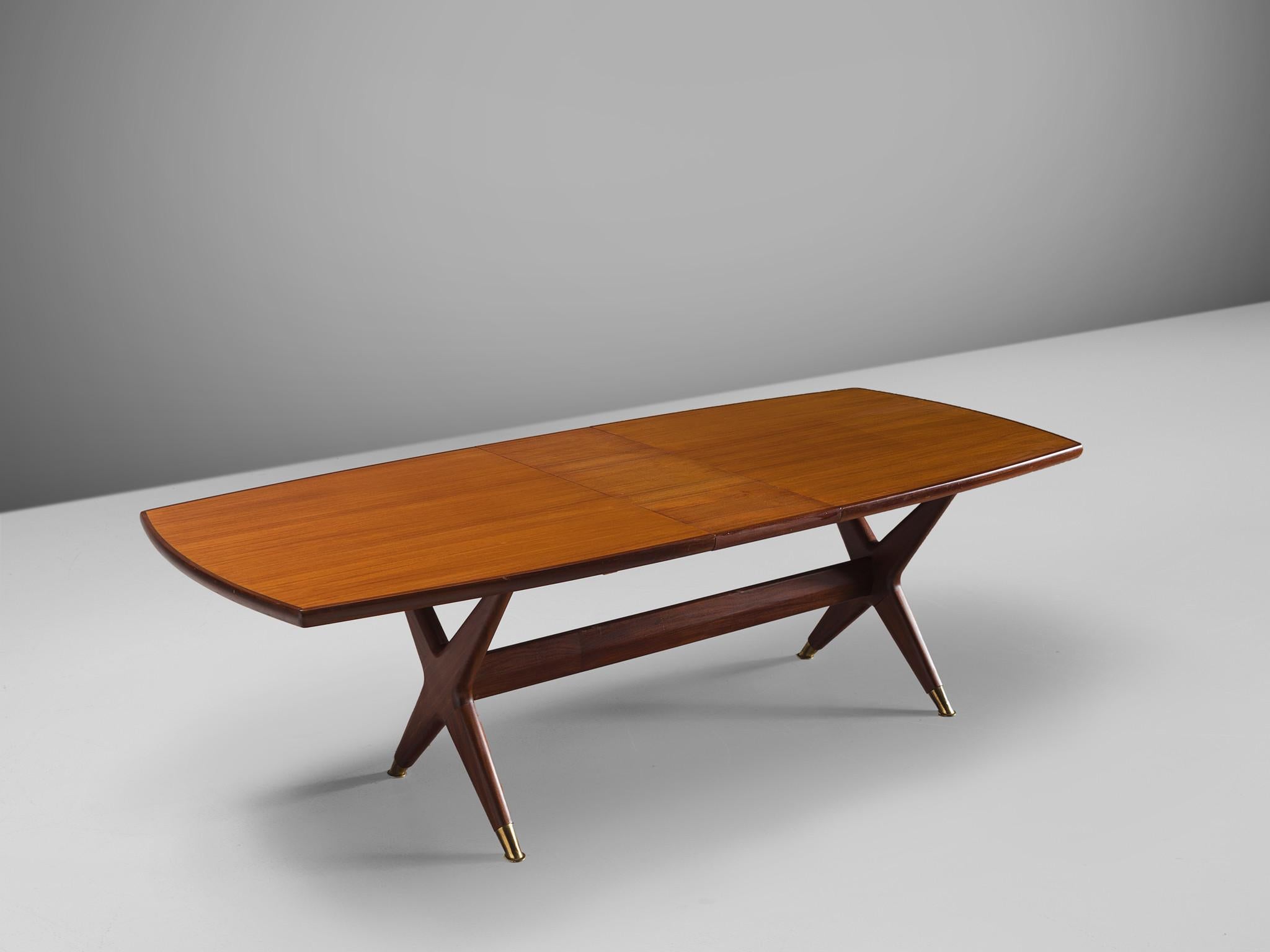 Fredrik A. Kayser 'Captains' Extendable Dining Table in Teak and Mahogany 9