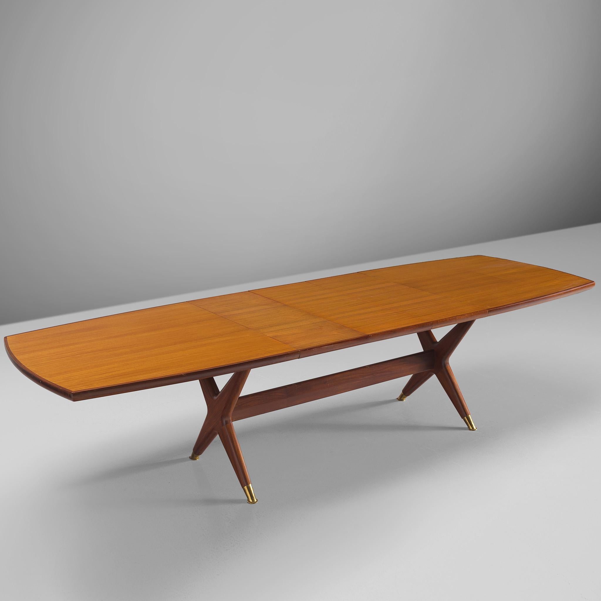 Fredrik A. Kayser 'Captains' Extendable Dining Table in Teak and Mahogany 11