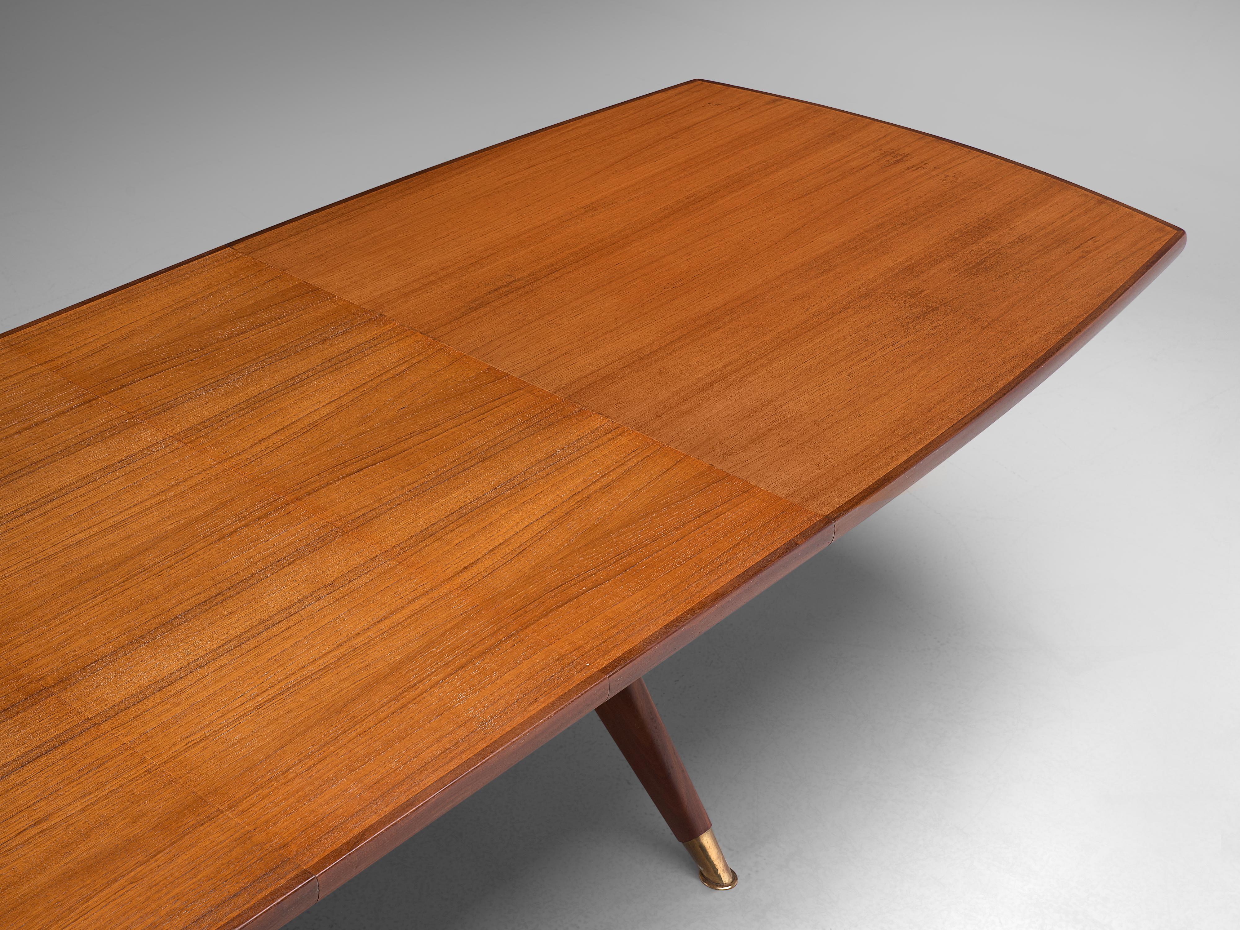 Fredrik A. Kayser 'Captains' Dining Table in Teak In Good Condition In Waalwijk, NL