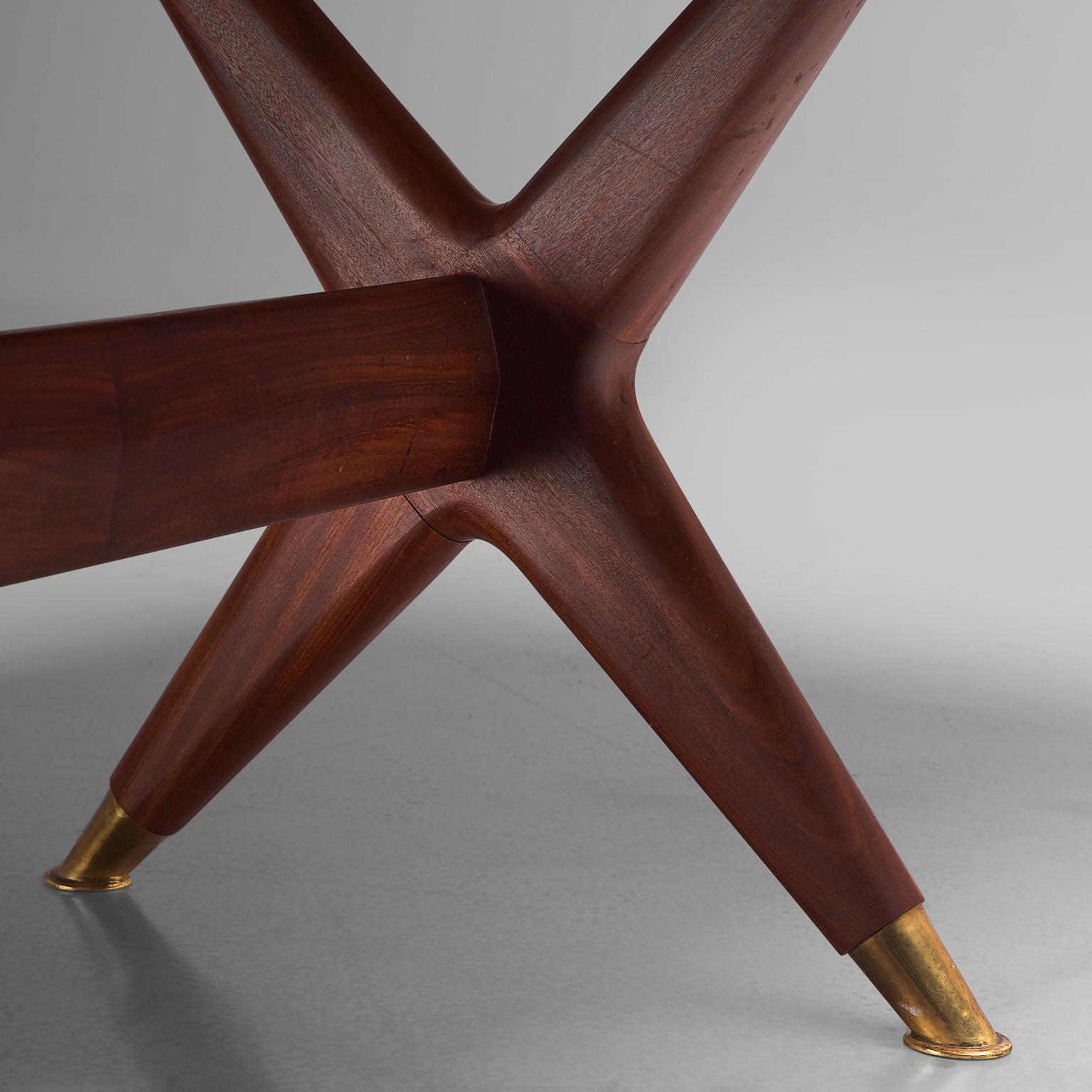 Mid-20th Century Fredrik A. Kayser 'Captains' Extendable Dining Table in Teak and Mahogany