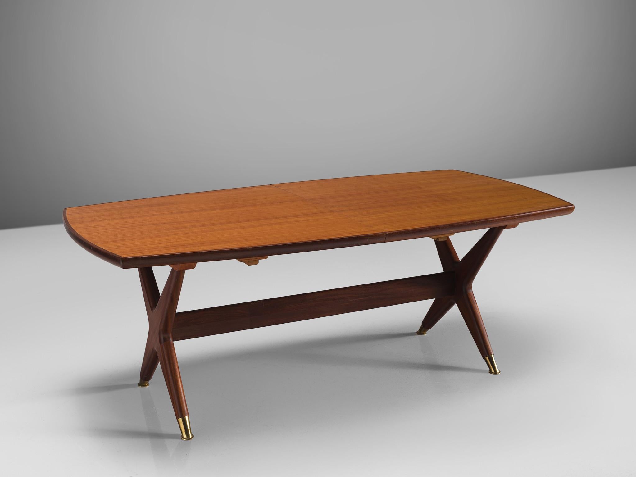 Fredrik A. Kayser 'Captains' Extendable Dining Table in Teak and Mahogany 1
