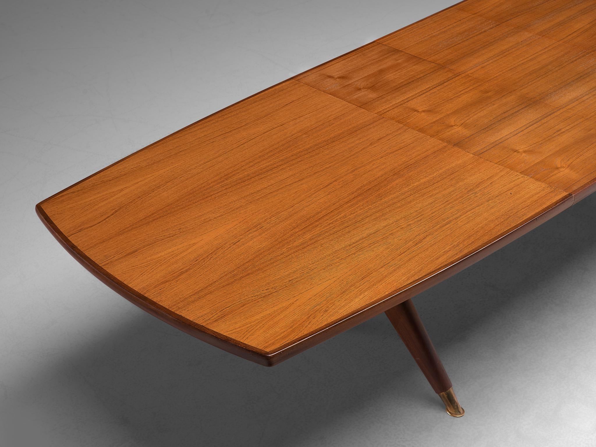 Fredrik A. Kayser 'Captains' Extendable Dining Table in Teak and Mahogany 2