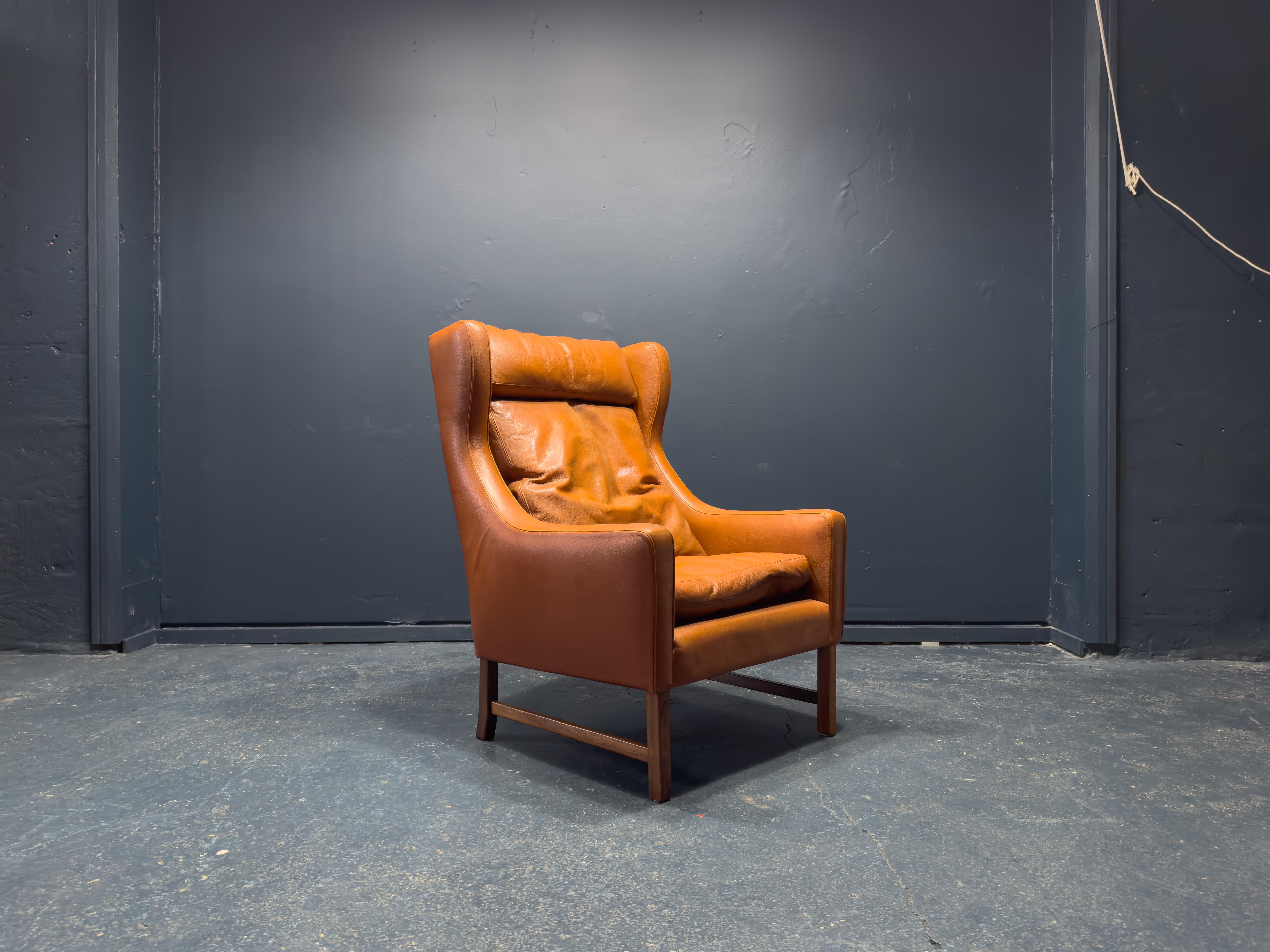 Mid-Century Modern Fredrik A. Kayser Leather Armchair For Sale