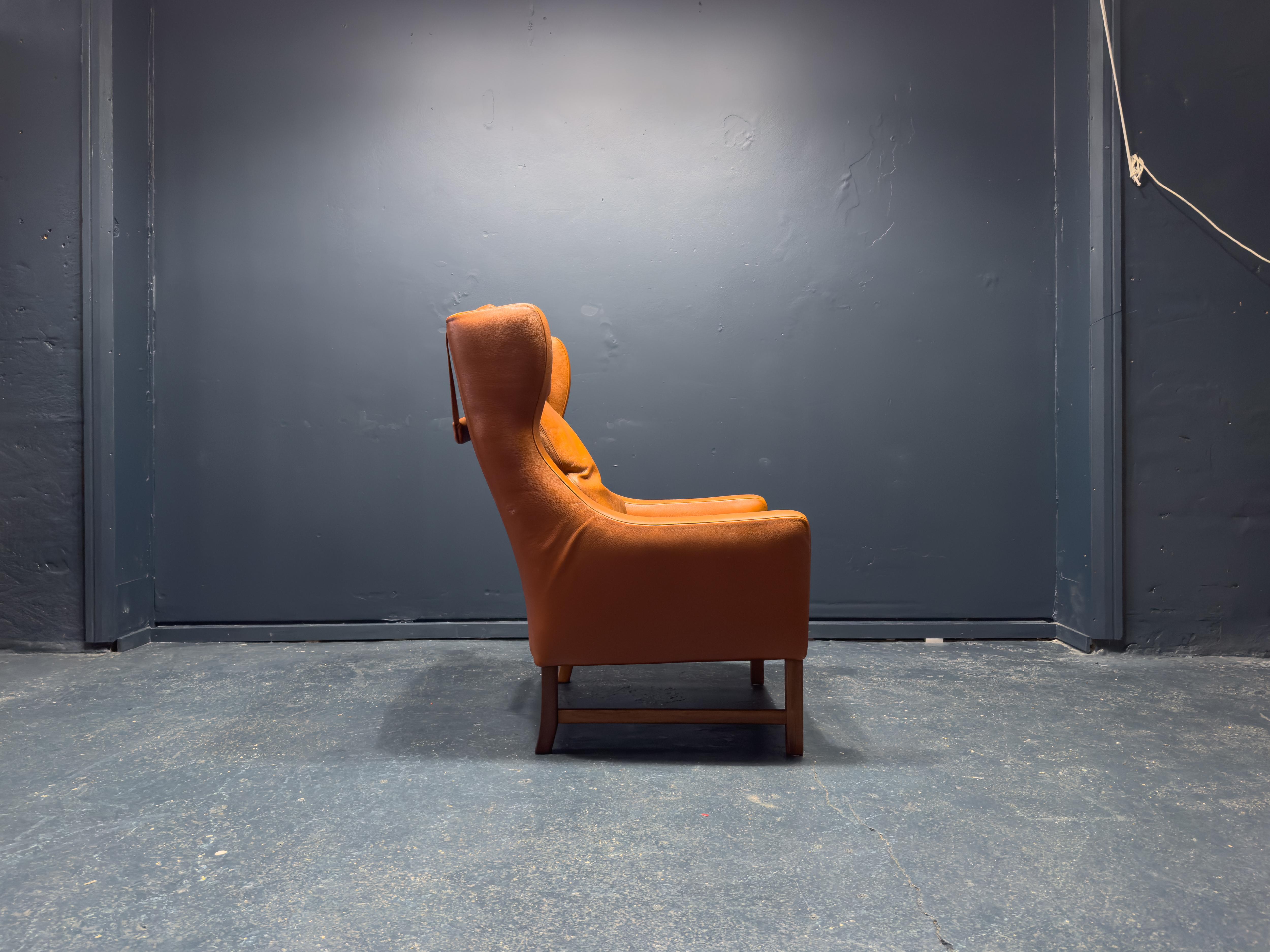 Danish Fredrik A. Kayser Leather Armchair For Sale