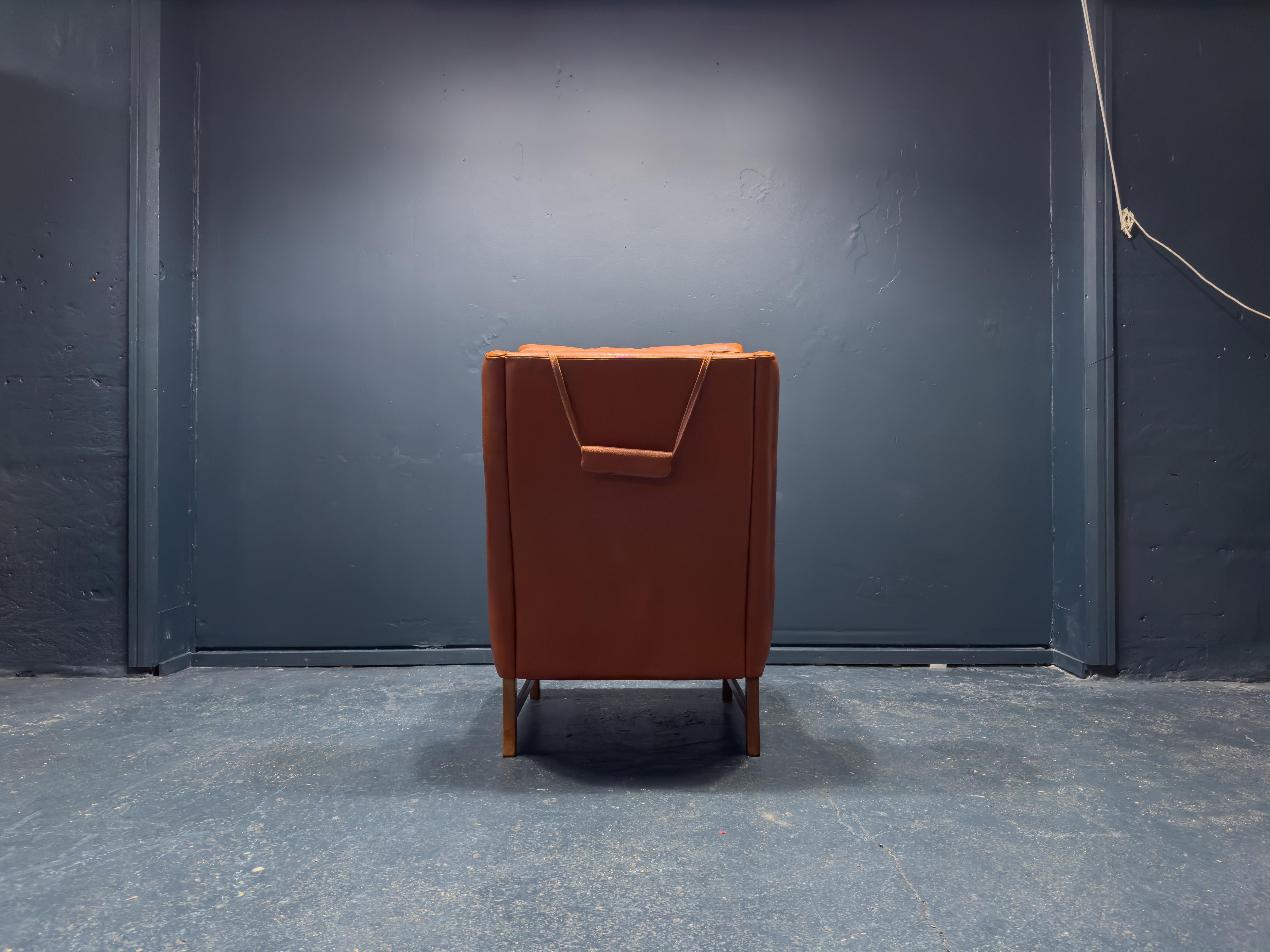 Fredrik A. Kayser Leather Armchair In Good Condition For Sale In London, GB