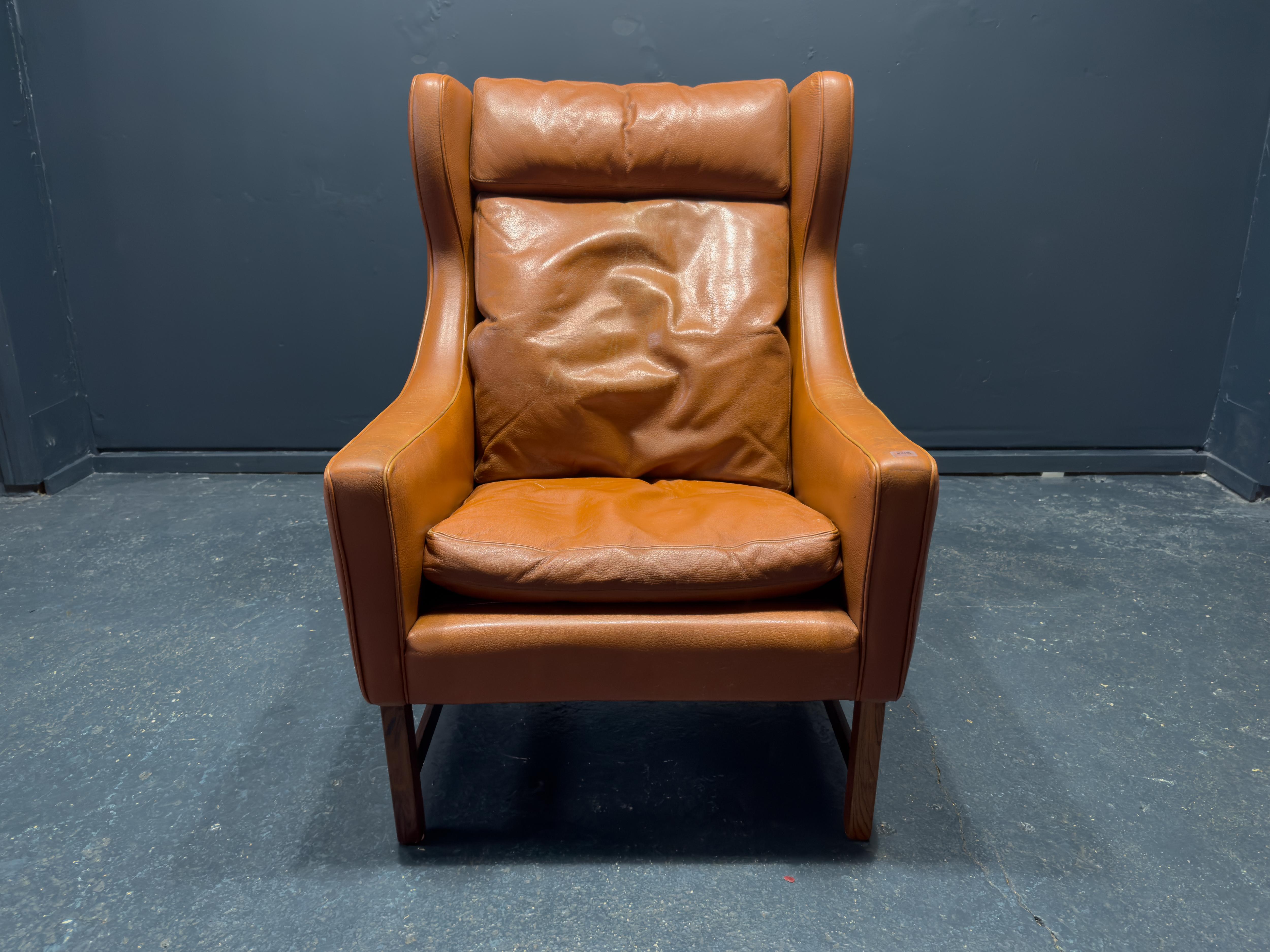 Mid-20th Century Fredrik A. Kayser Leather Armchair For Sale
