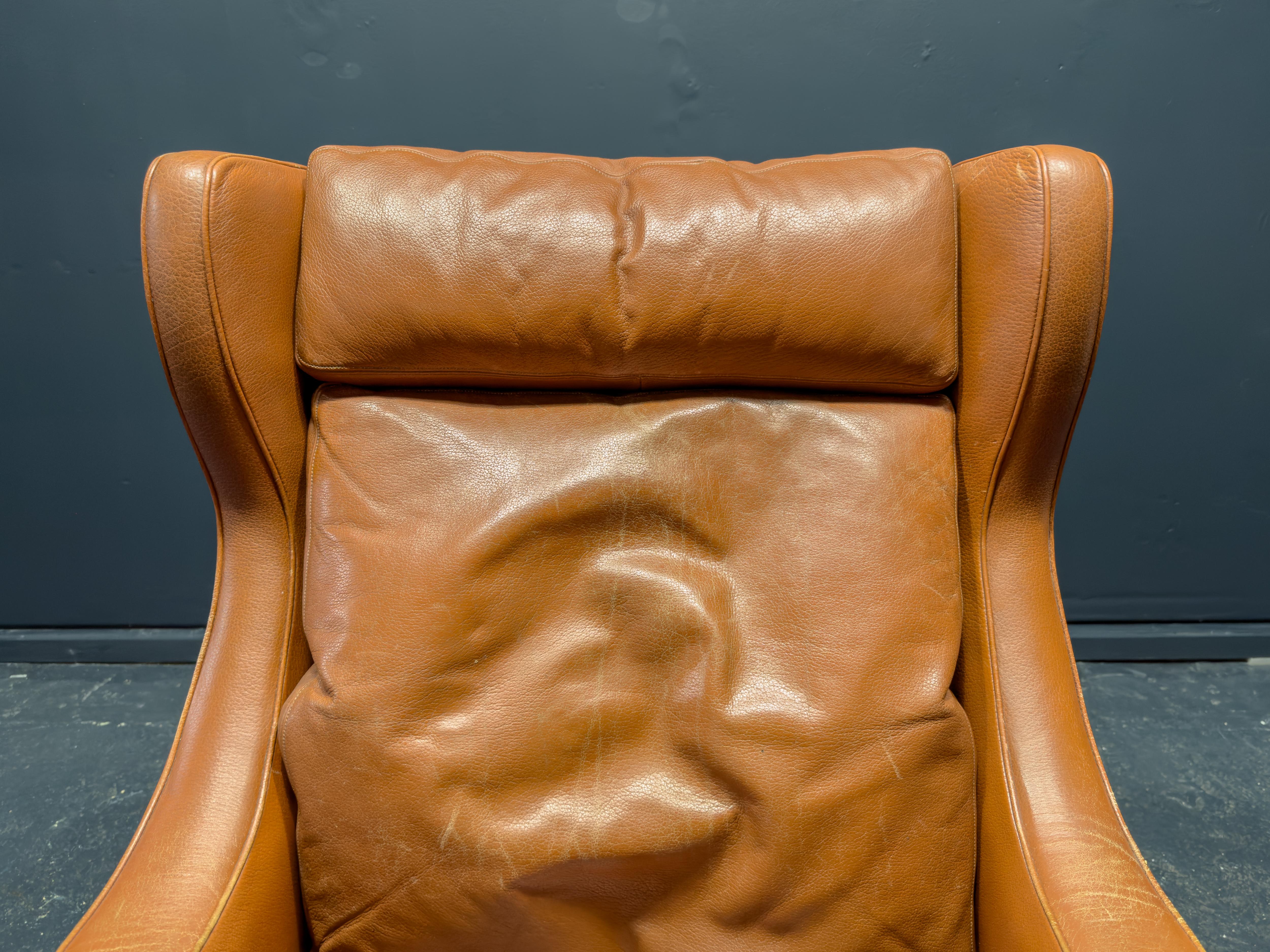 Fredrik A. Kayser Leather Armchair For Sale 1