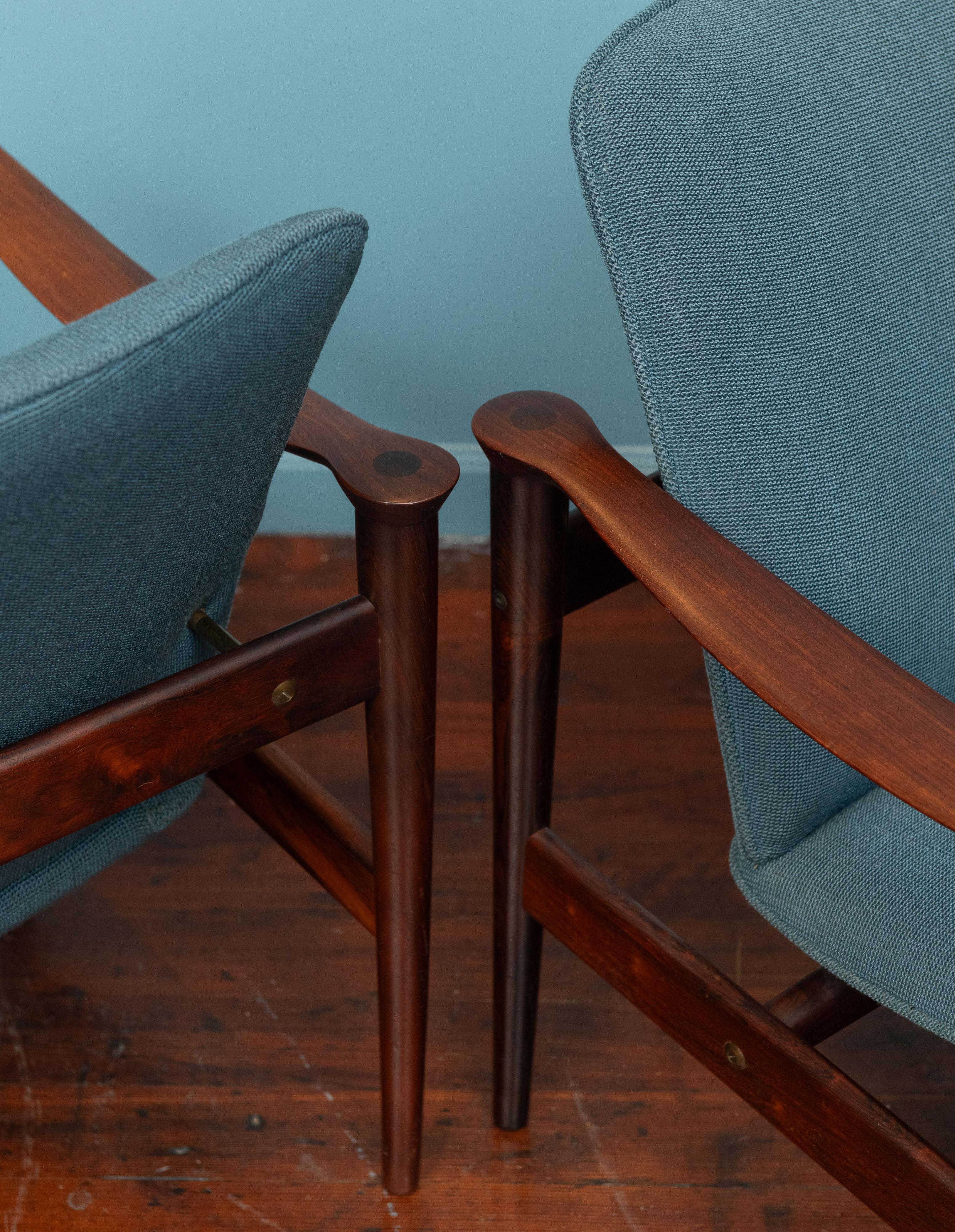 Fredrik A. Kayser Modell 711 Palisander-Loungesessel im Angebot 3