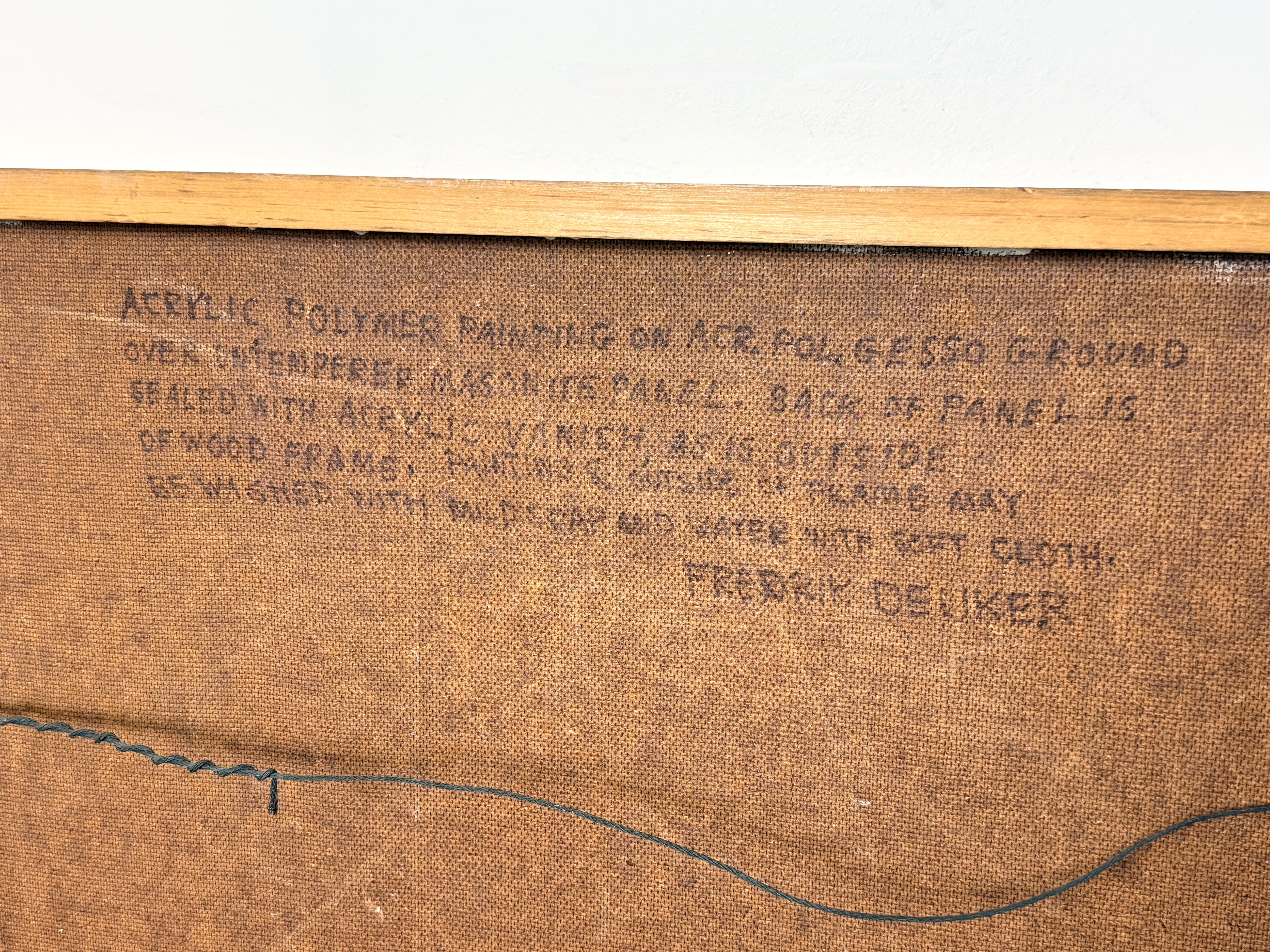 Fredrik Deuker Abstract Modernist Color Block Painting Acrylic on Gesso 1950s im Angebot 6