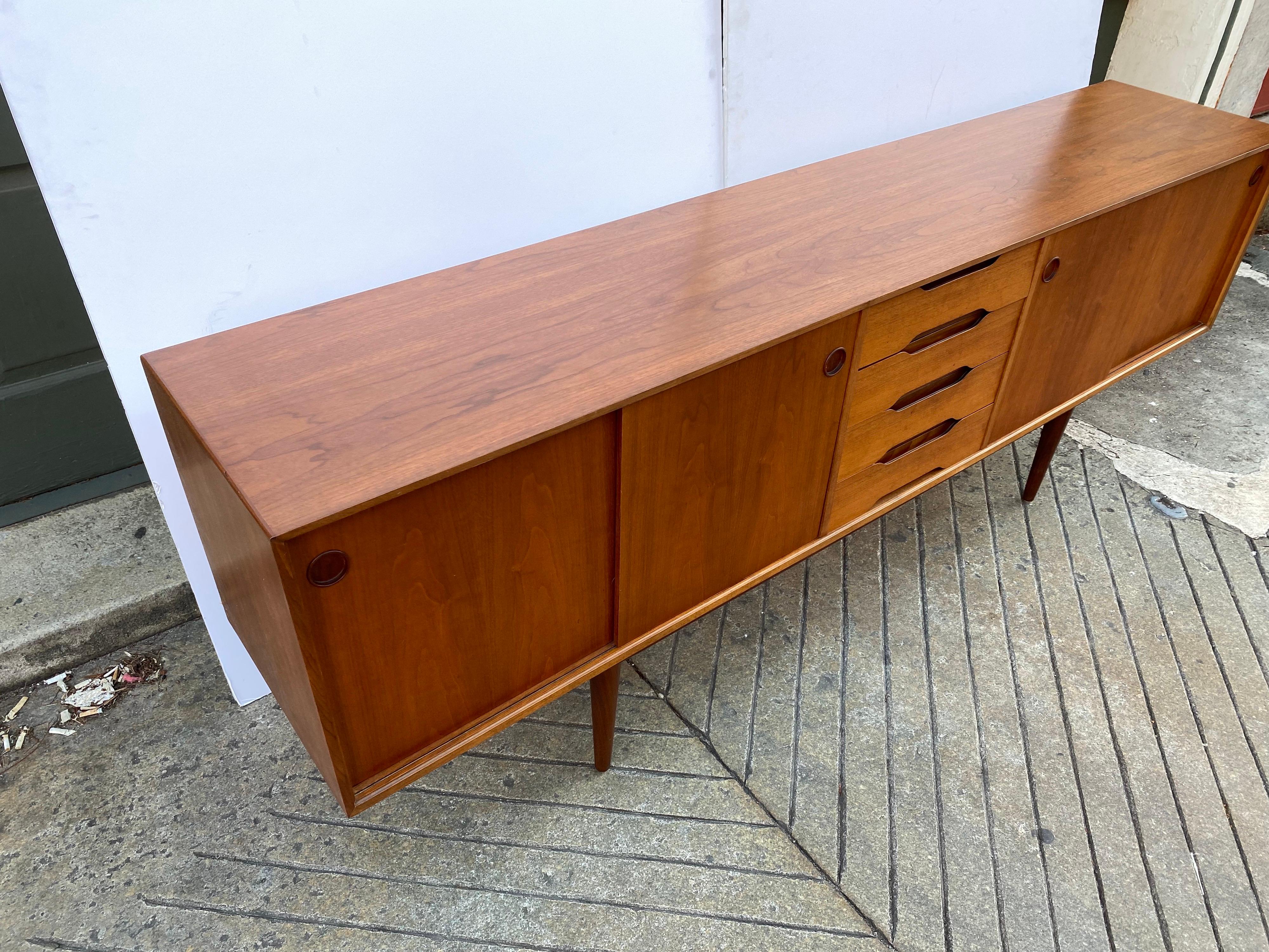 Fredrik Kayser for Gustav Bahus Teak Sideboard/ Credenza In Good Condition In Philadelphia, PA