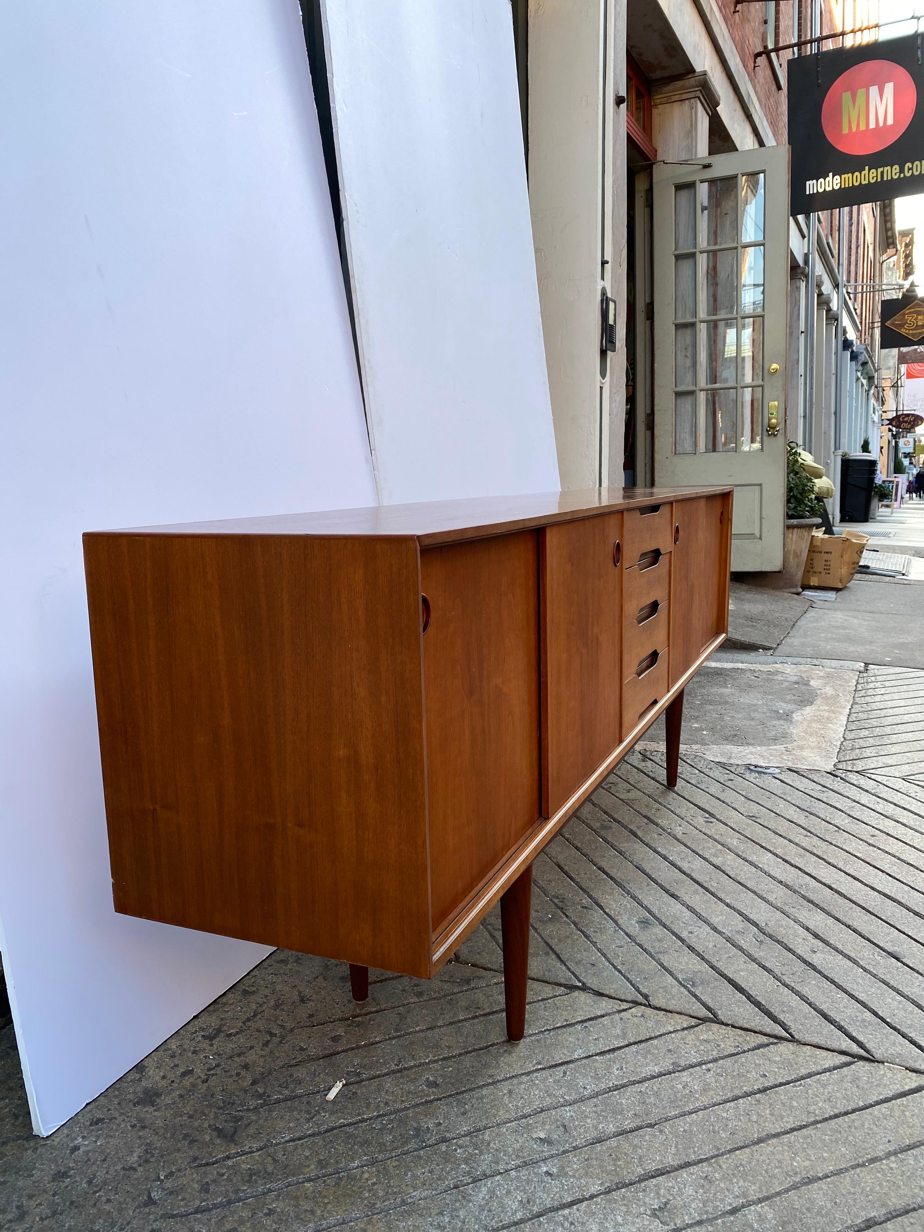 Mid-20th Century Fredrik Kayser for Gustav Bahus Teak Sideboard/ Credenza