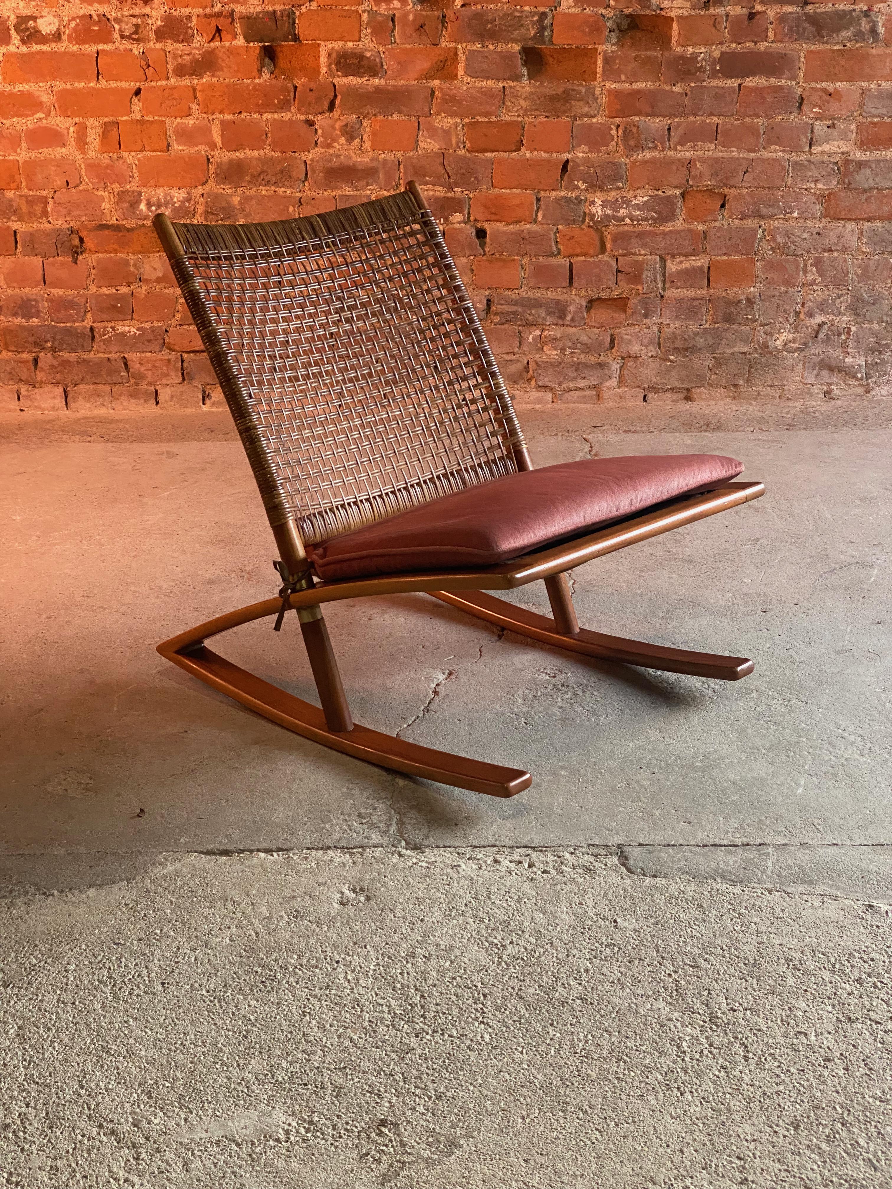 Fredrik Kayser Model 599 Teak Rocking Chair, Rocker Norway, circa 1960s For Sale 5