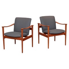 Fredrik Kayser Model-711 Lounge Chairs for Vatne Lenestolfabrik