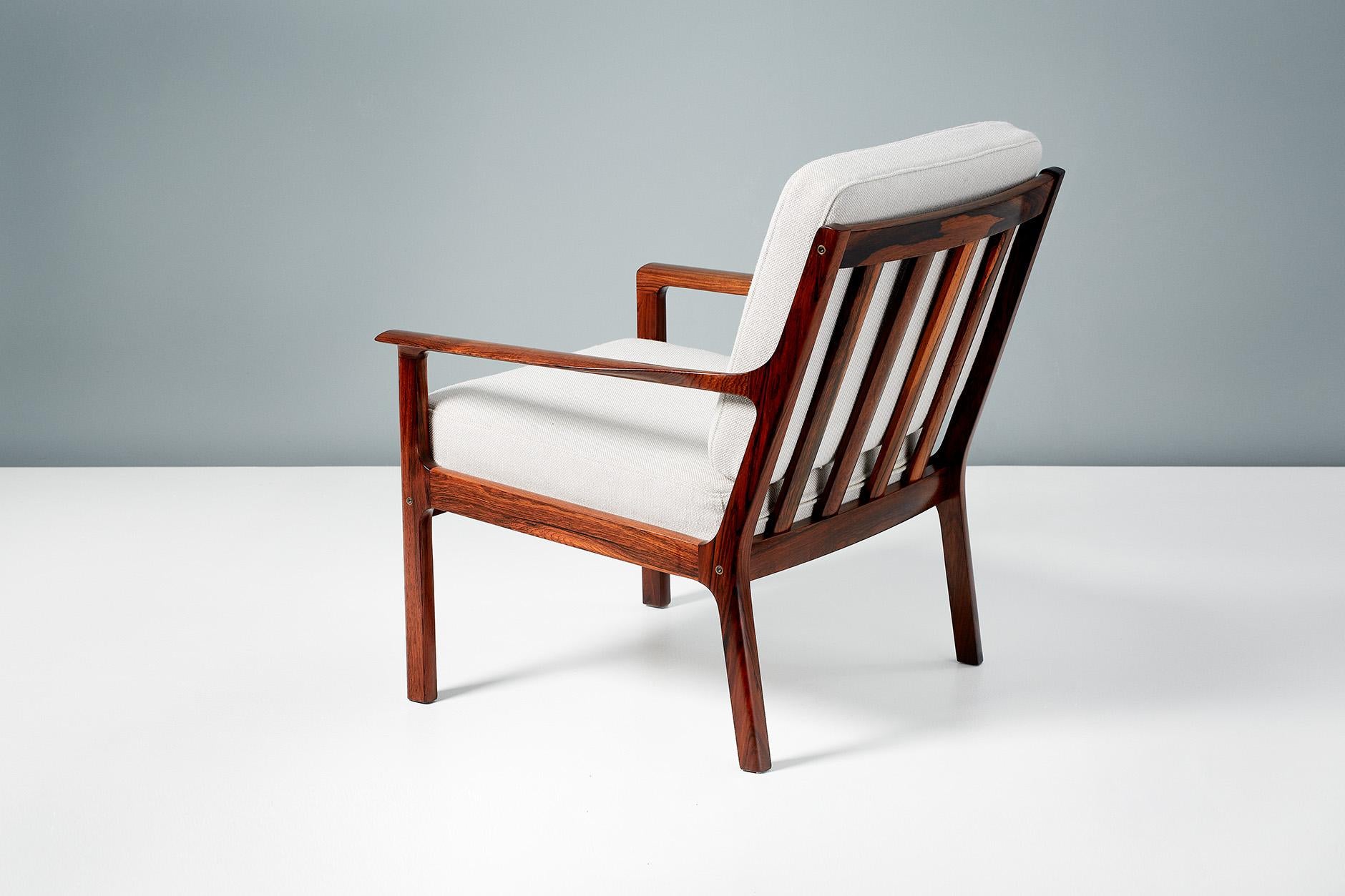Fredrik Kayser Model 935 Vintage Rosewood Lounge Chairs For Sale 1