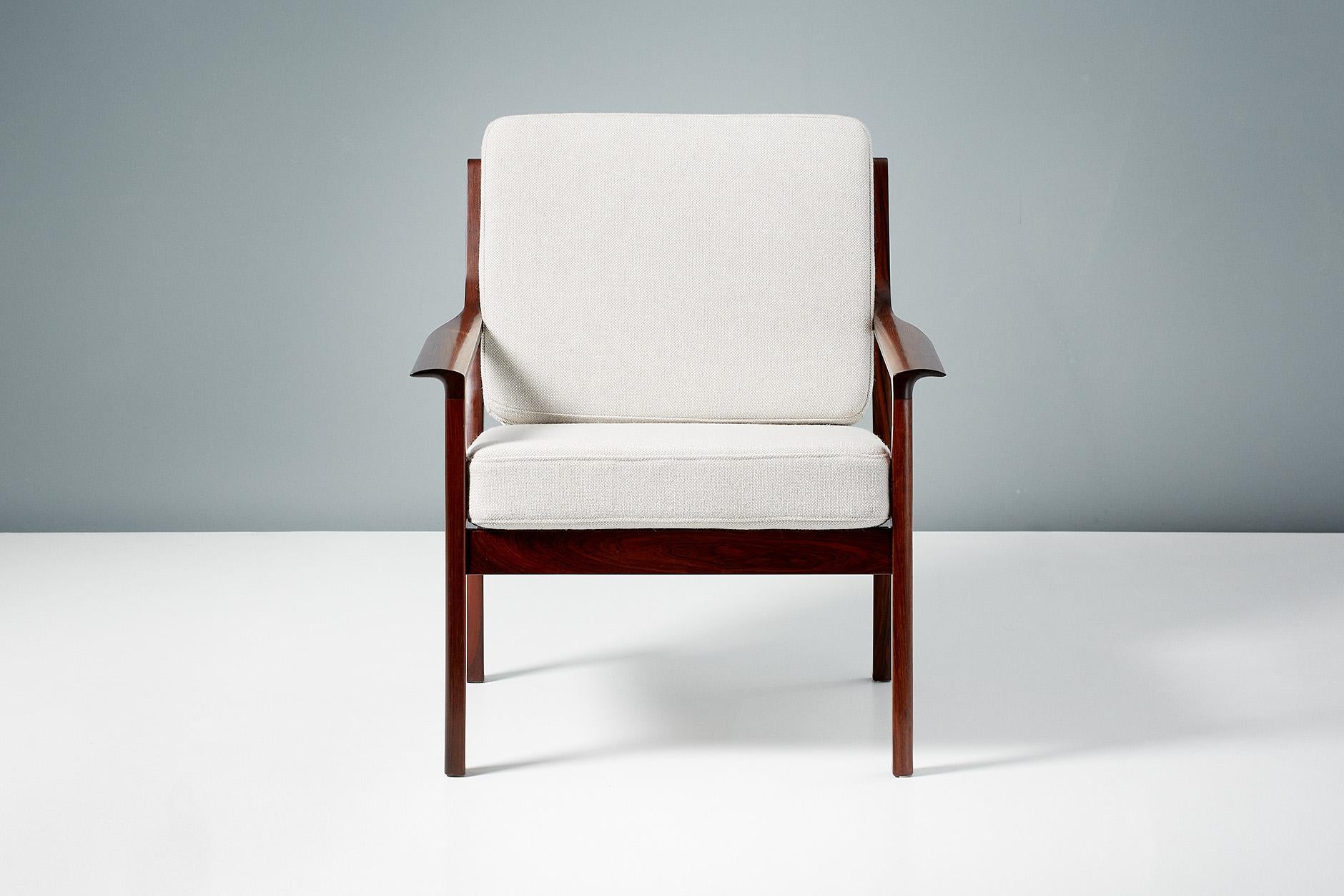Fredrik Kayser Modell 935 Vintage Palisander Lounge Stühle (Norwegisch)