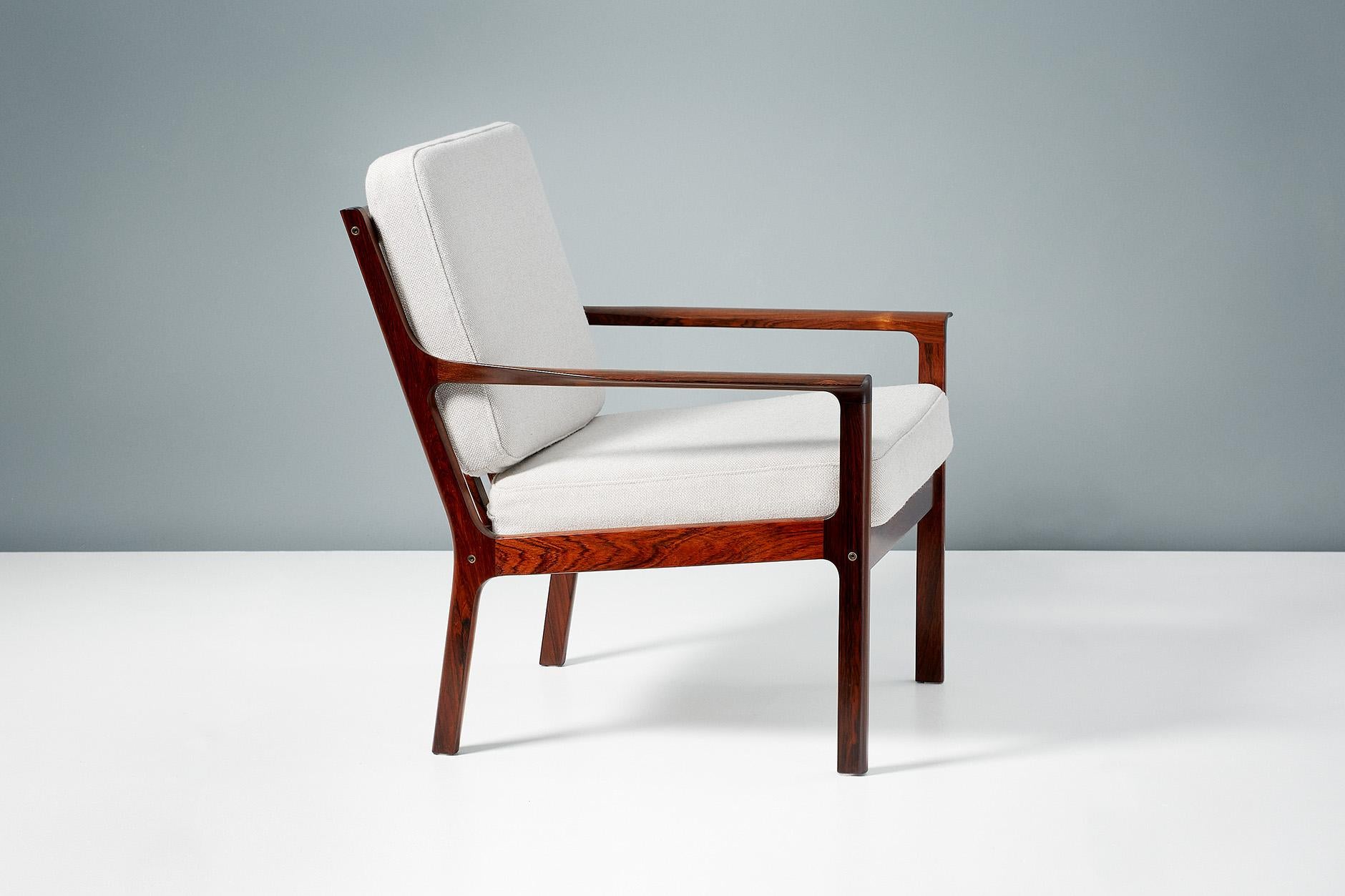 Mid-20th Century Fredrik Kayser Model 935 Vintage Rosewood Lounge Chairs For Sale