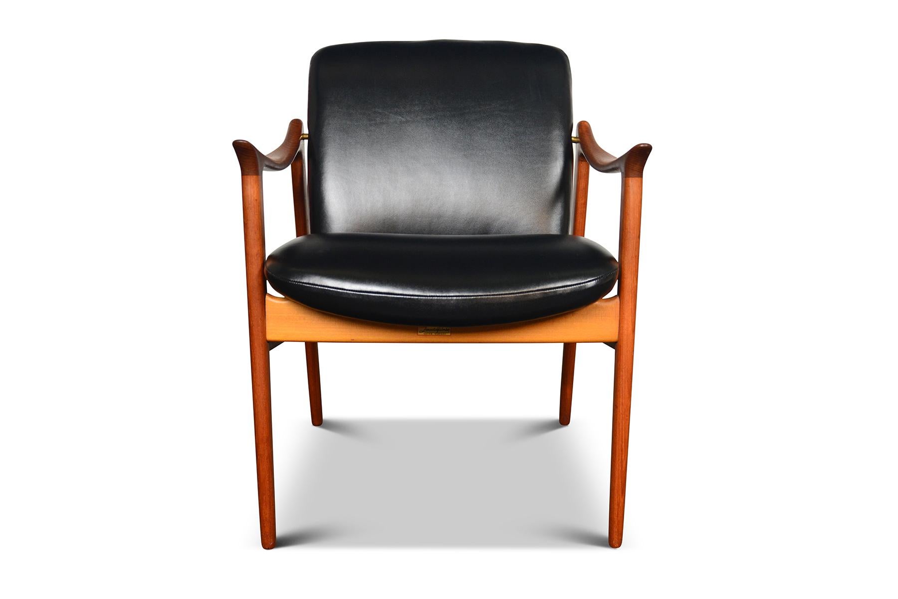 20th Century Fredrik Kayser Norwegian Teak Lounge Chair, Produced by Vatne