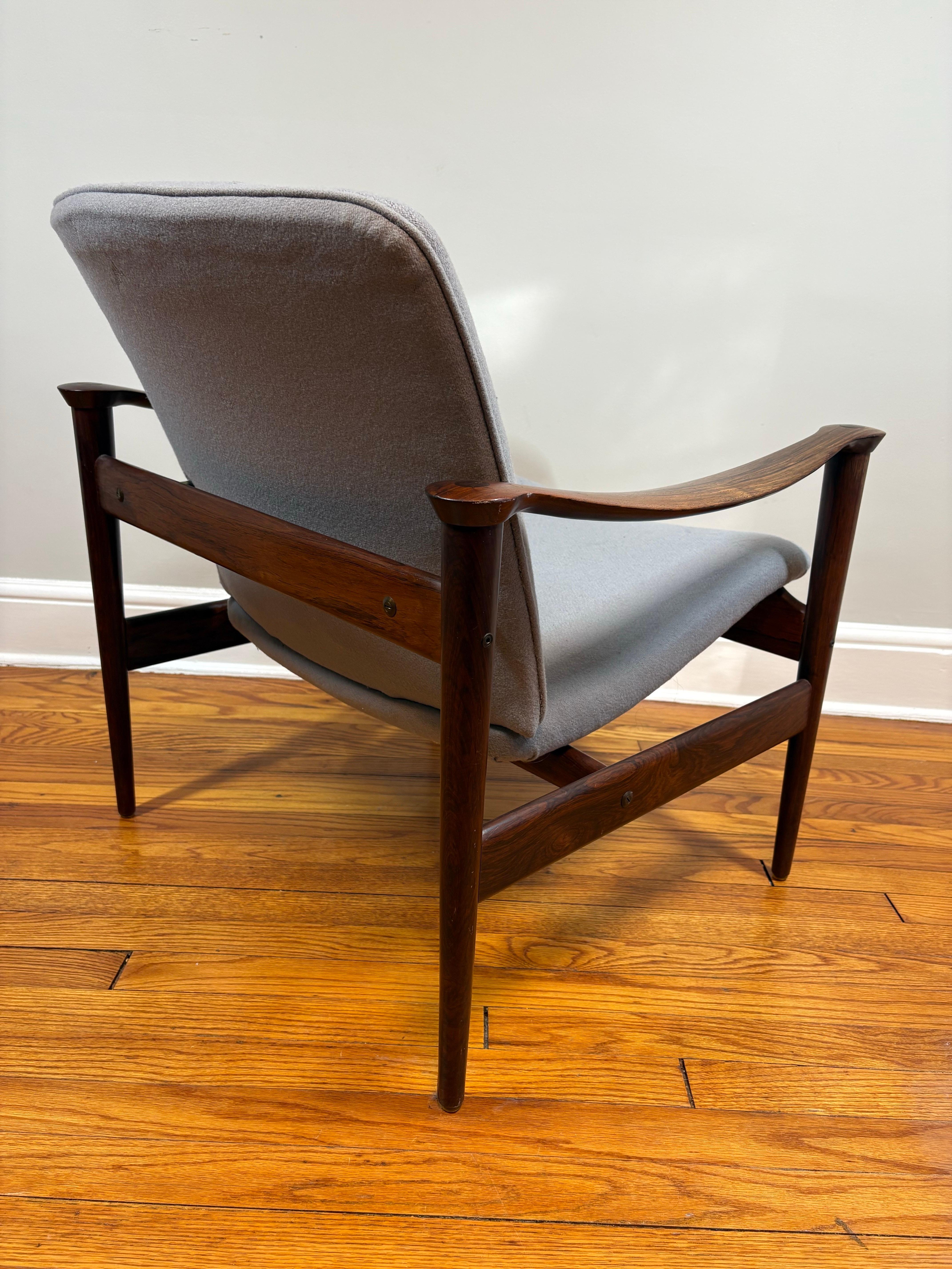 Fauteuil / chaise longue en palissandre de Fredrik Kayser, Model No 711 pour Vatne Mobler en vente 3