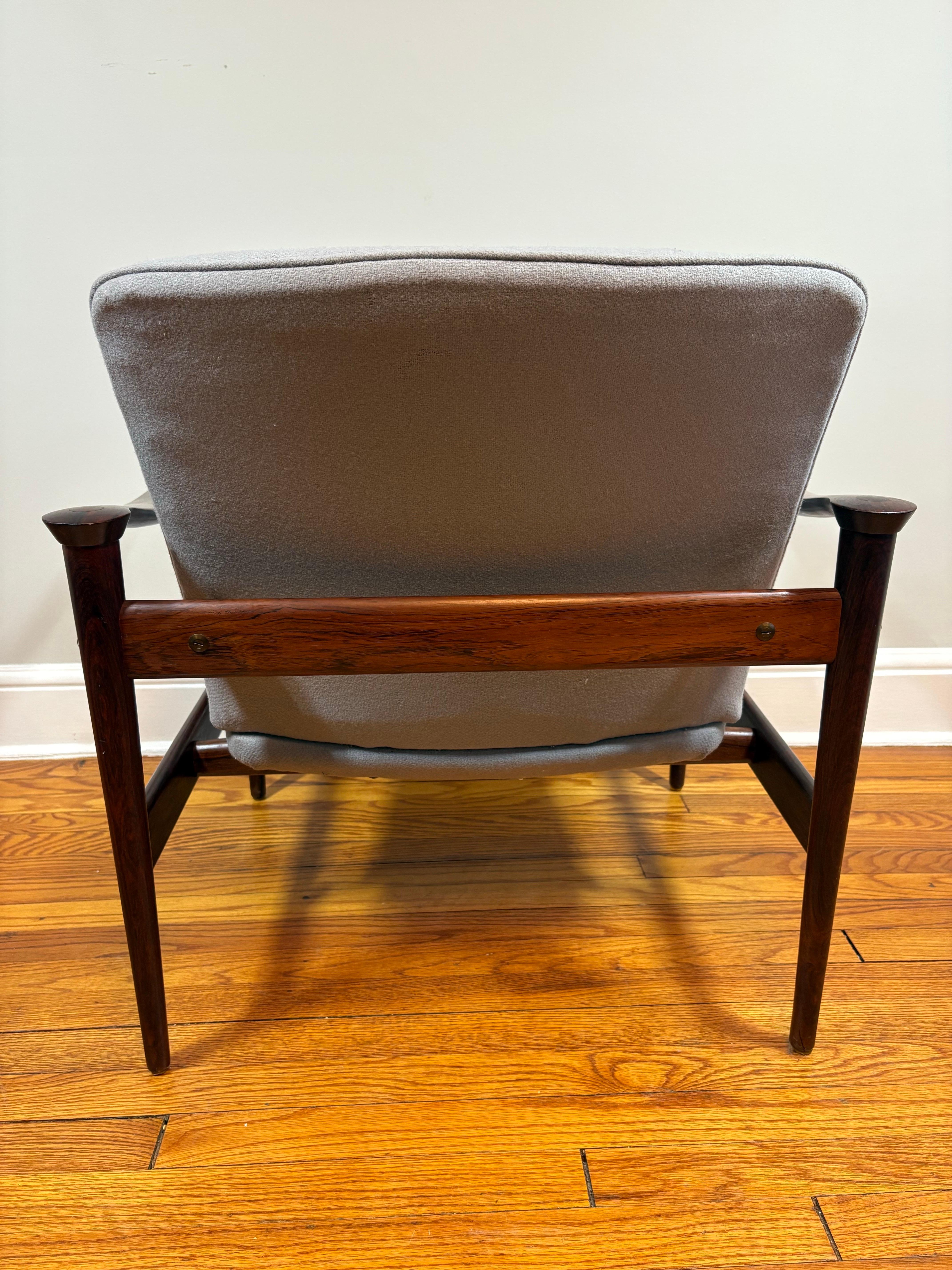 Fauteuil / chaise longue en palissandre de Fredrik Kayser, Model No 711 pour Vatne Mobler en vente 4