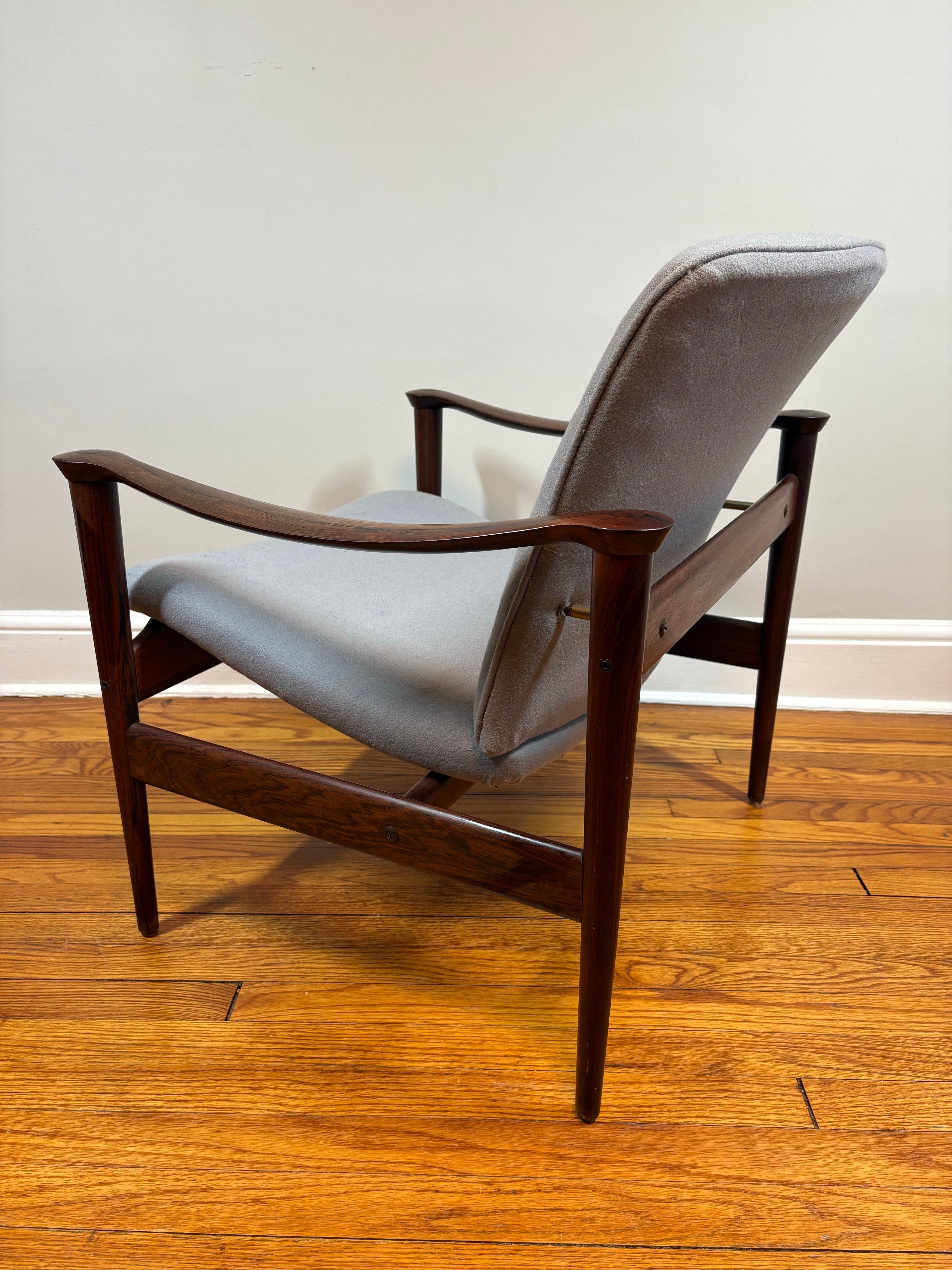 Fauteuil / chaise longue en palissandre de Fredrik Kayser, Model No 711 pour Vatne Mobler en vente 5