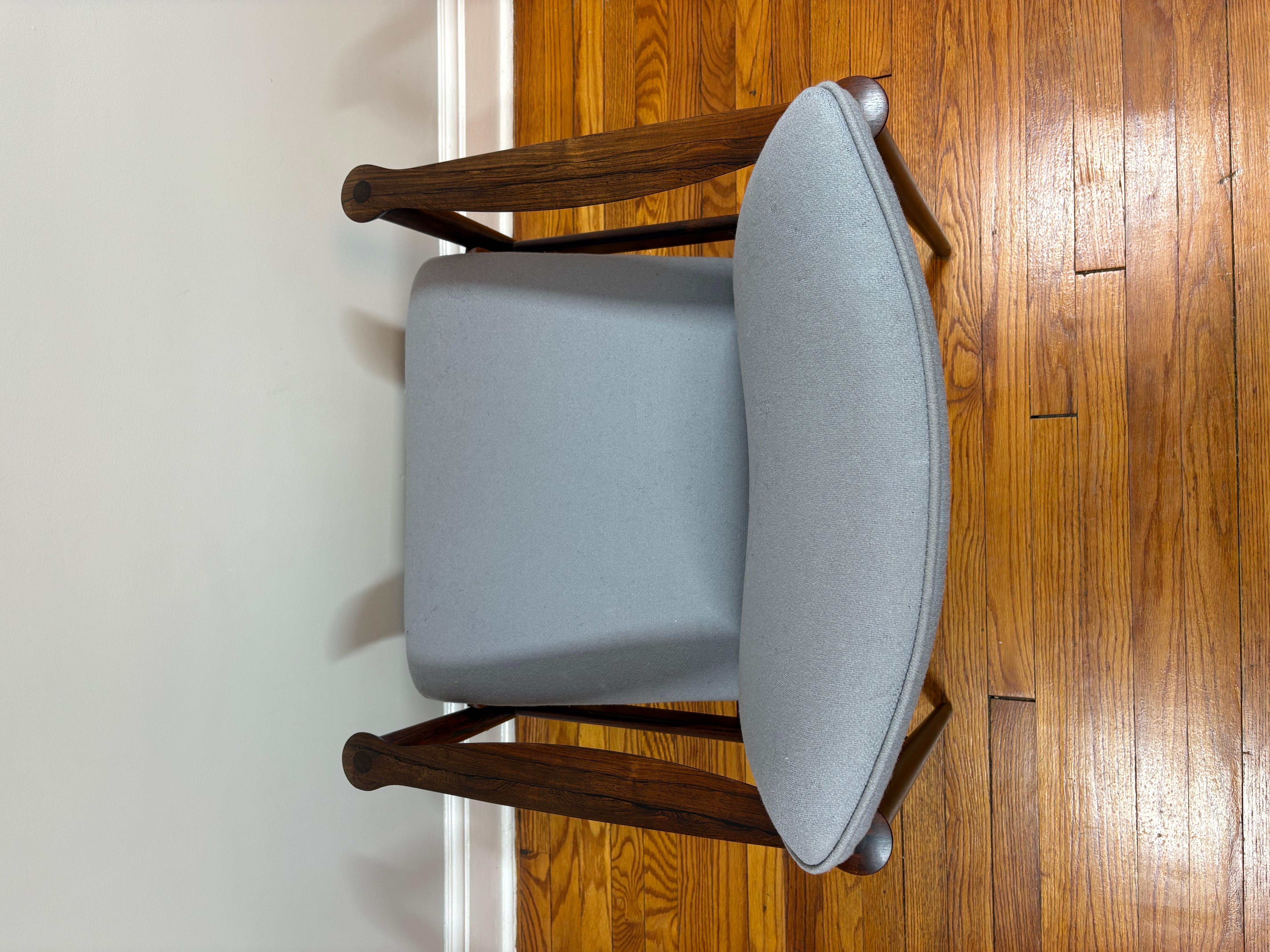 Fauteuil / chaise longue en palissandre de Fredrik Kayser, Model No 711 pour Vatne Mobler en vente 6